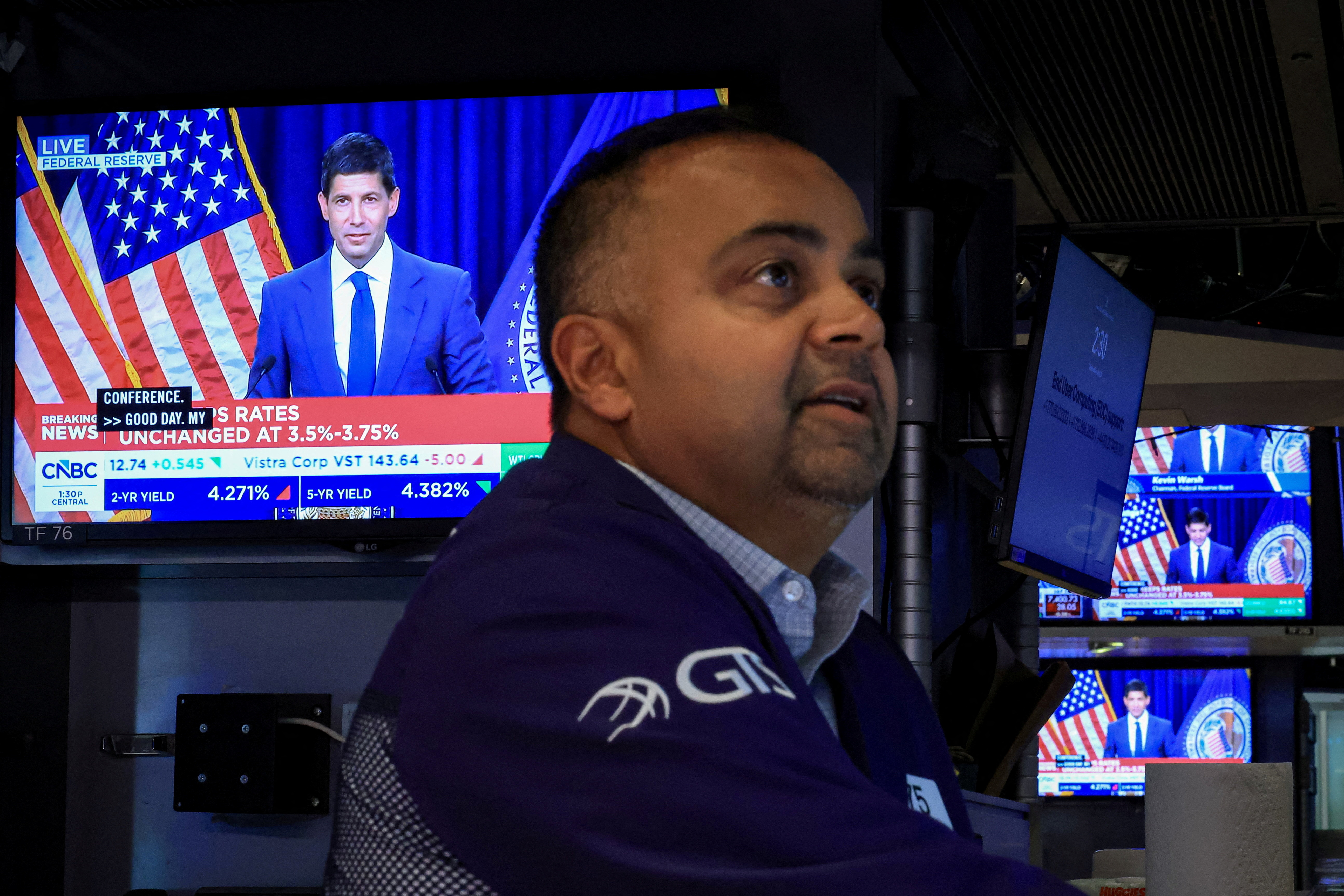 Wall Street ends lower after Fed Chair Warsh reaffirms inflation fight