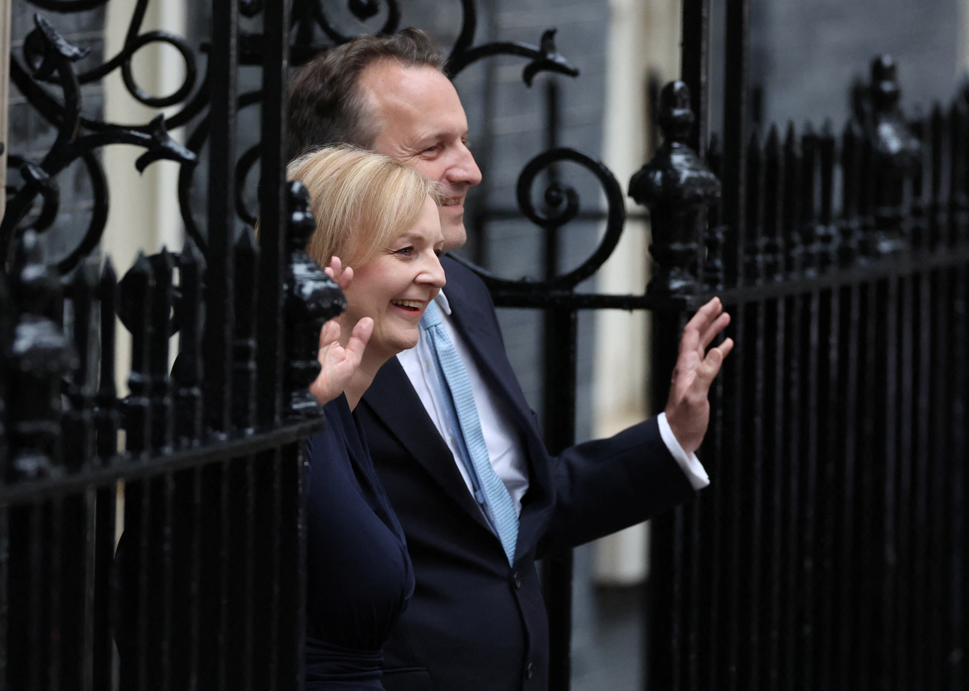 New British PM Truss in Downing Street in London