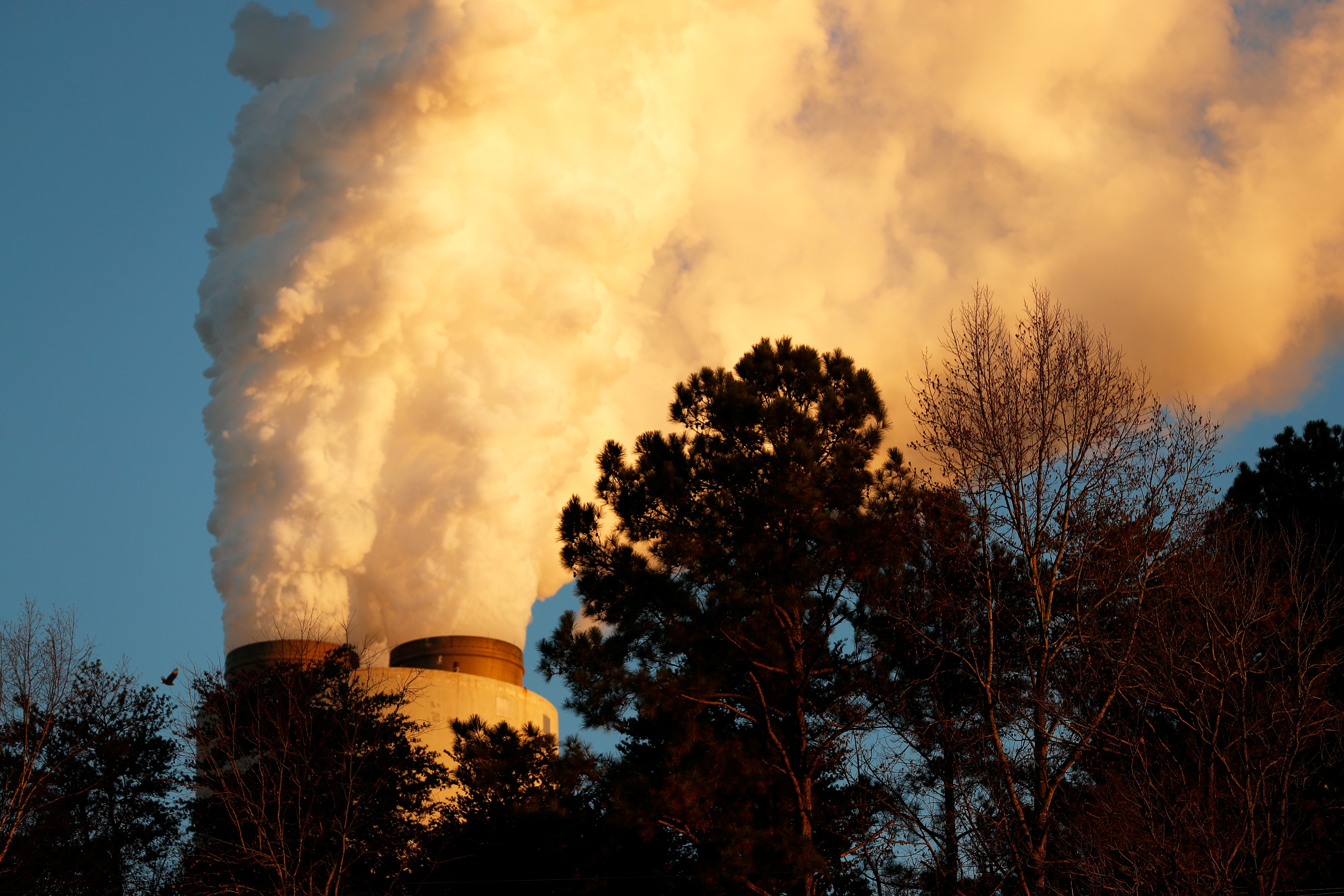 Steam rises from Duke Energy's Marshall Power Plant in Sherrills Ford