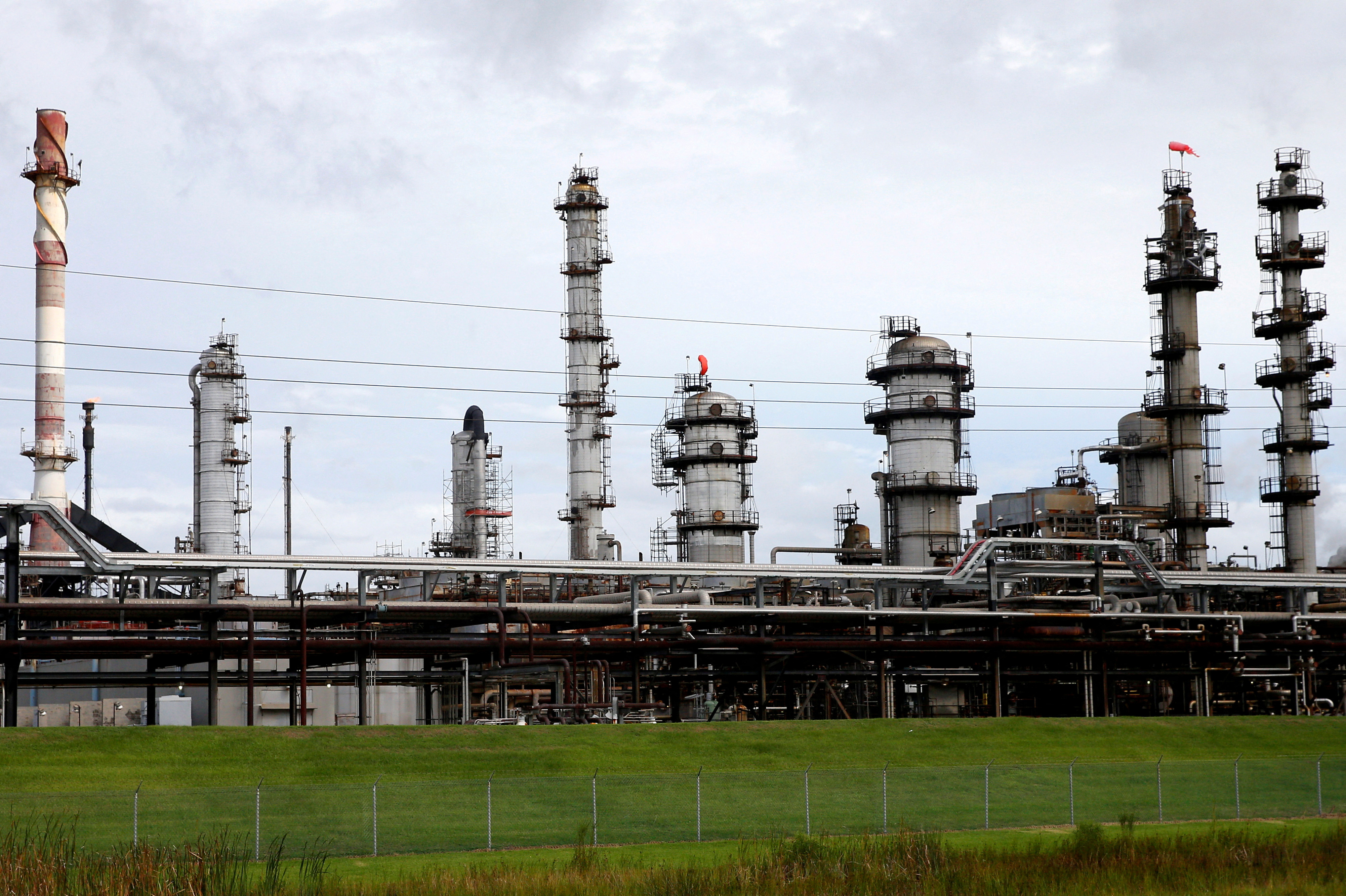 The Chevron Pascagoula Refinery is pictured as Tropical Storm Gordon approaches Pascagoula