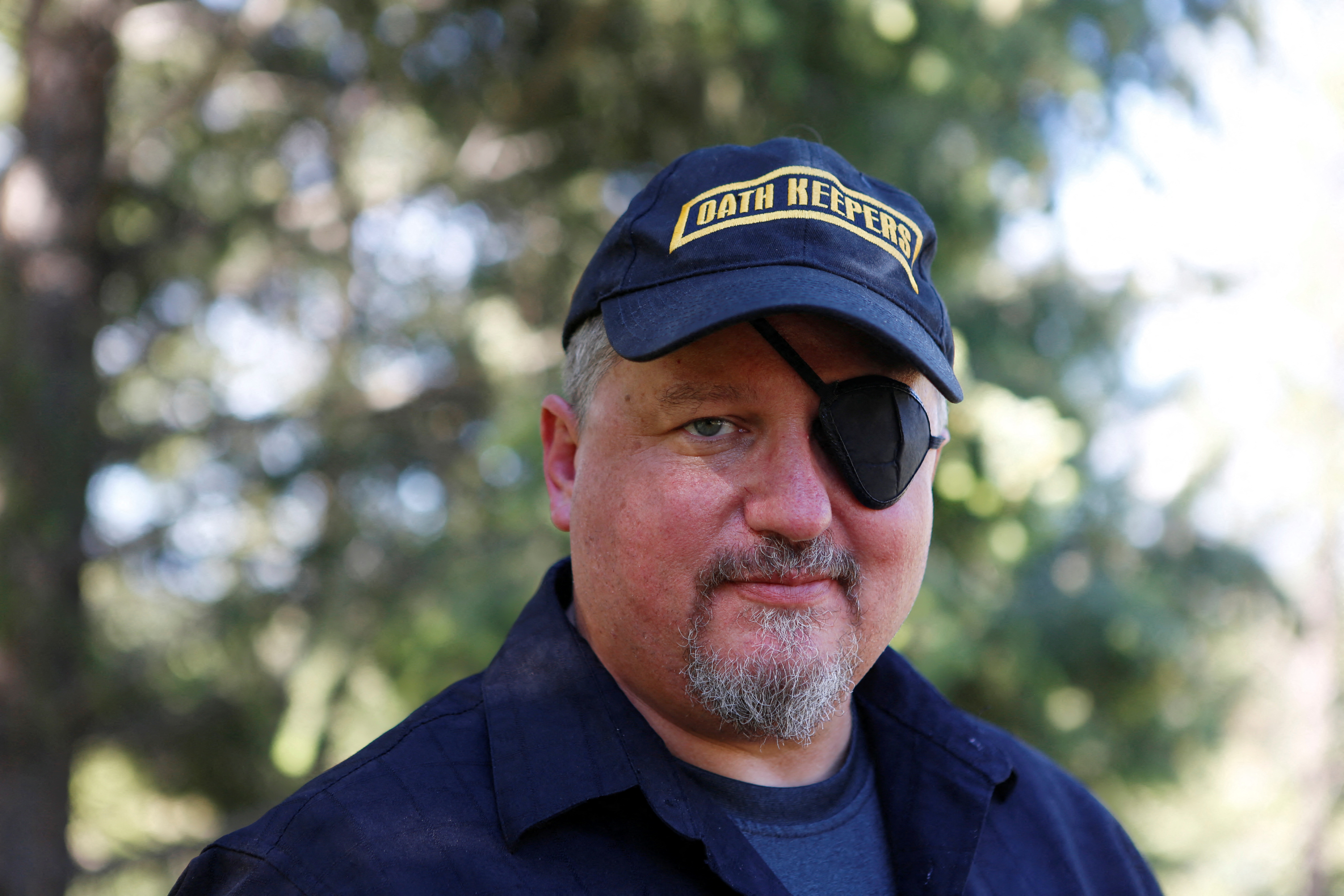 Oath Keepers militia founder Stewart Rhodes poses during an interview session in Eureka, Montana, U.S. June 20, 2016. Picture taken June 20, 2016.  REUTERS/Jim Urquhart