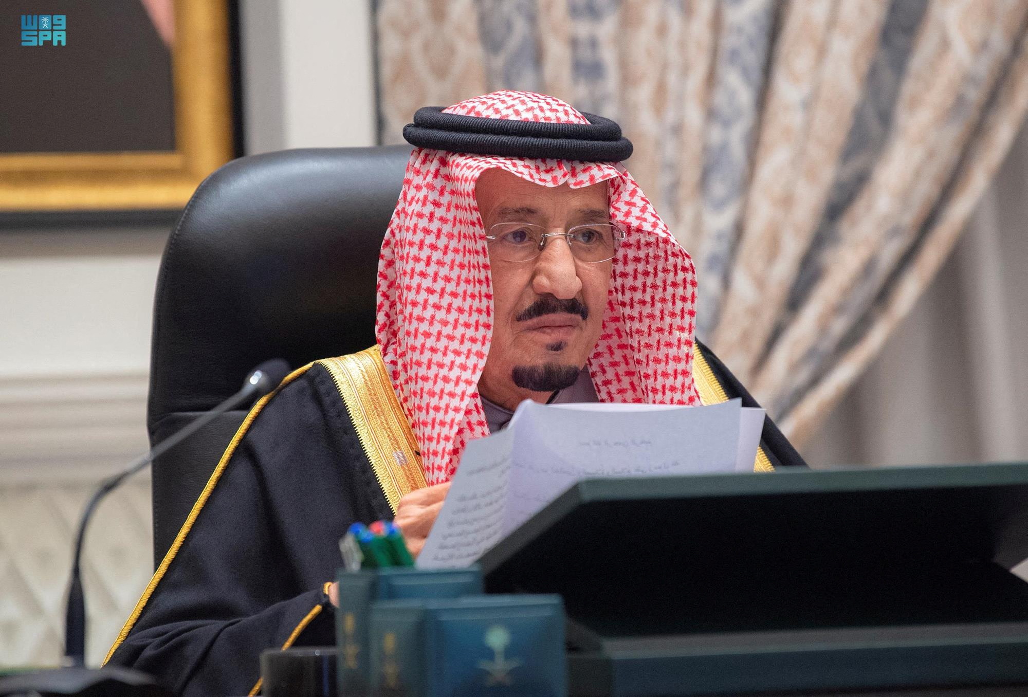 Saudi King Salman bin Abdulaziz announces the 2022 budget at Neom Royal Palace, Saudi Arabia