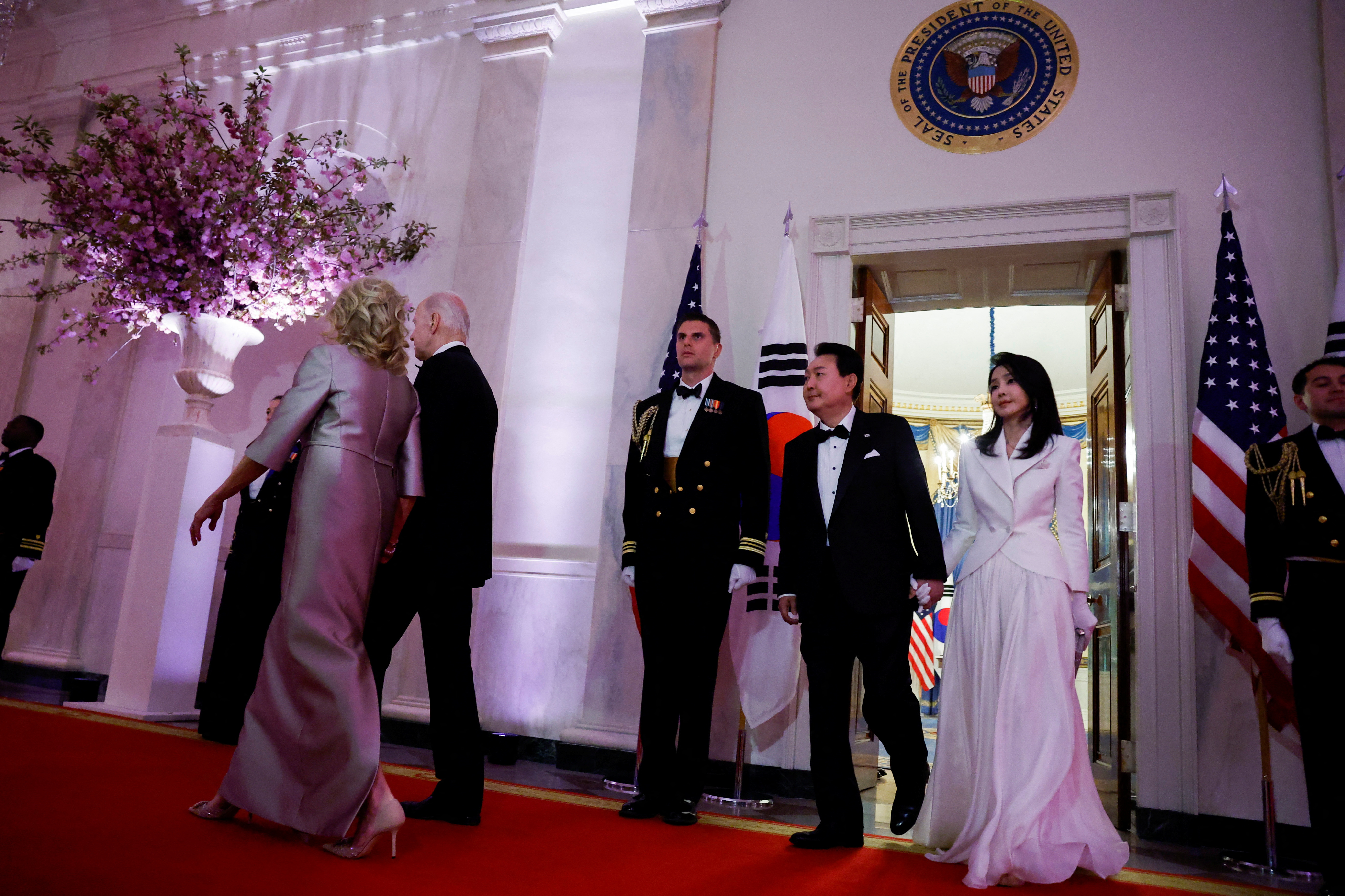 U.S. President Joe Biden hosts South Korea's President Yoon Suk Yeol at the White House