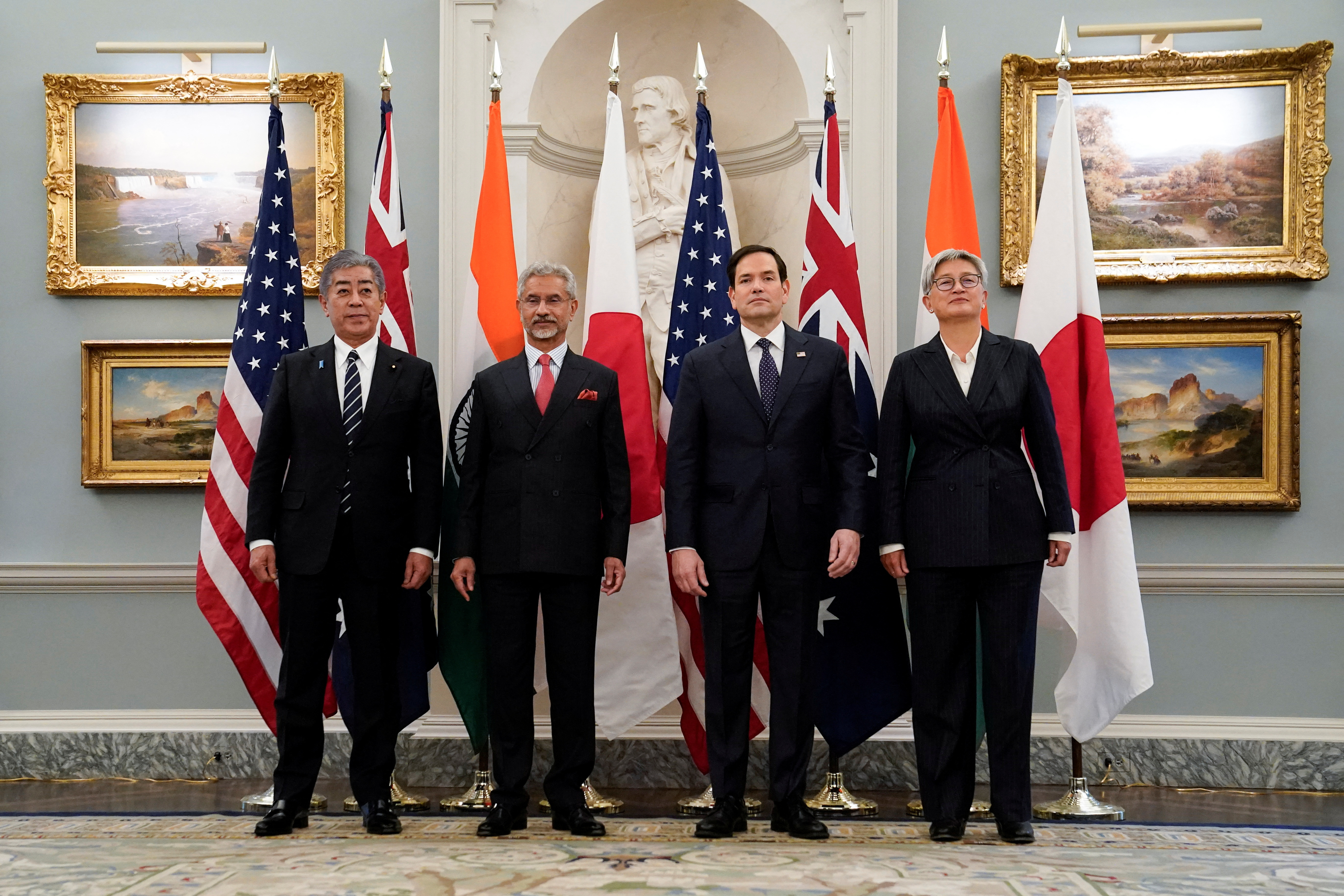 Quad foreign ministers meet in Washington in signal of Trump's