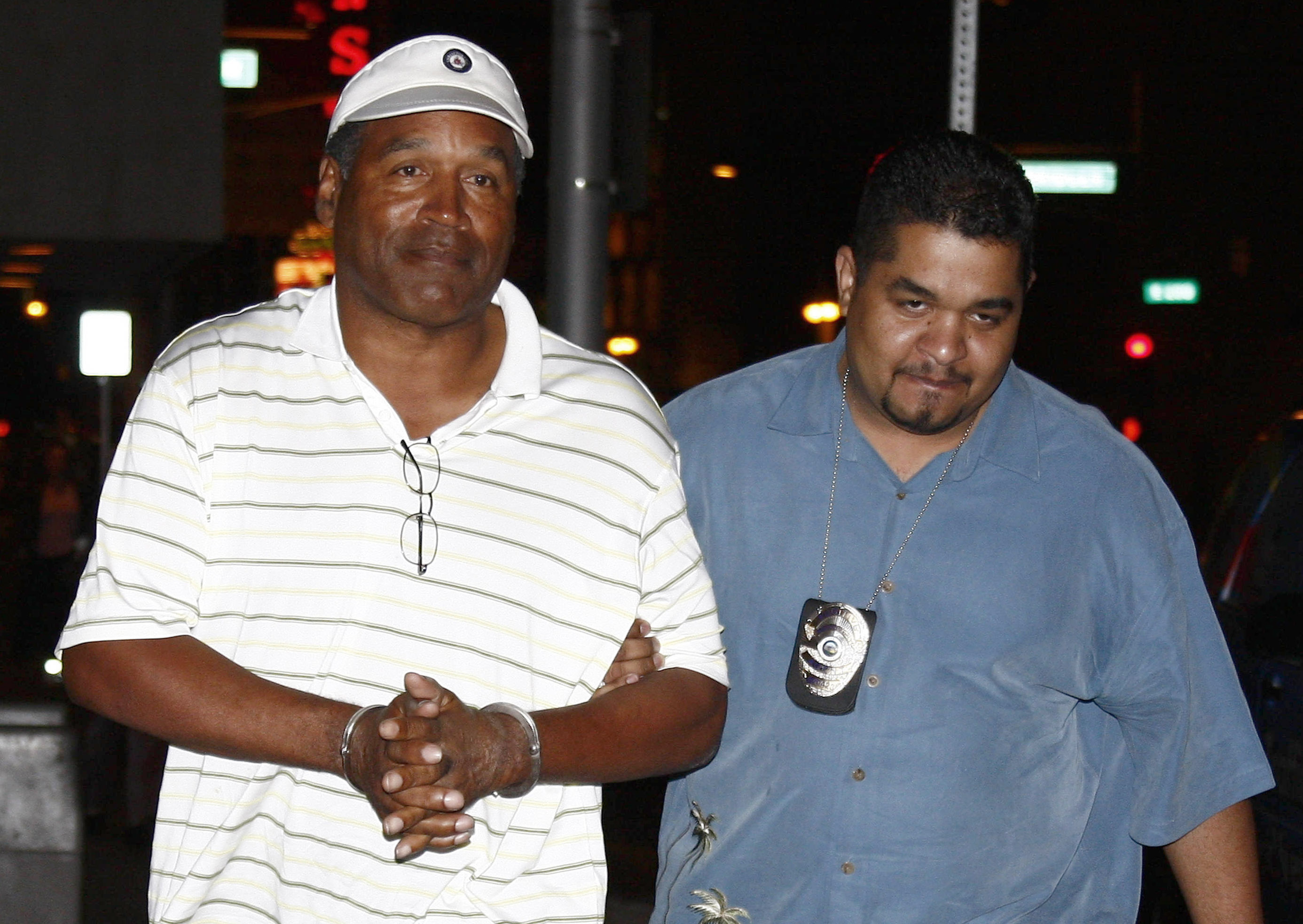 O.J. Simpson is brought into the Las Vegas Clark County Detention Center in Las Vegas, Nevada
