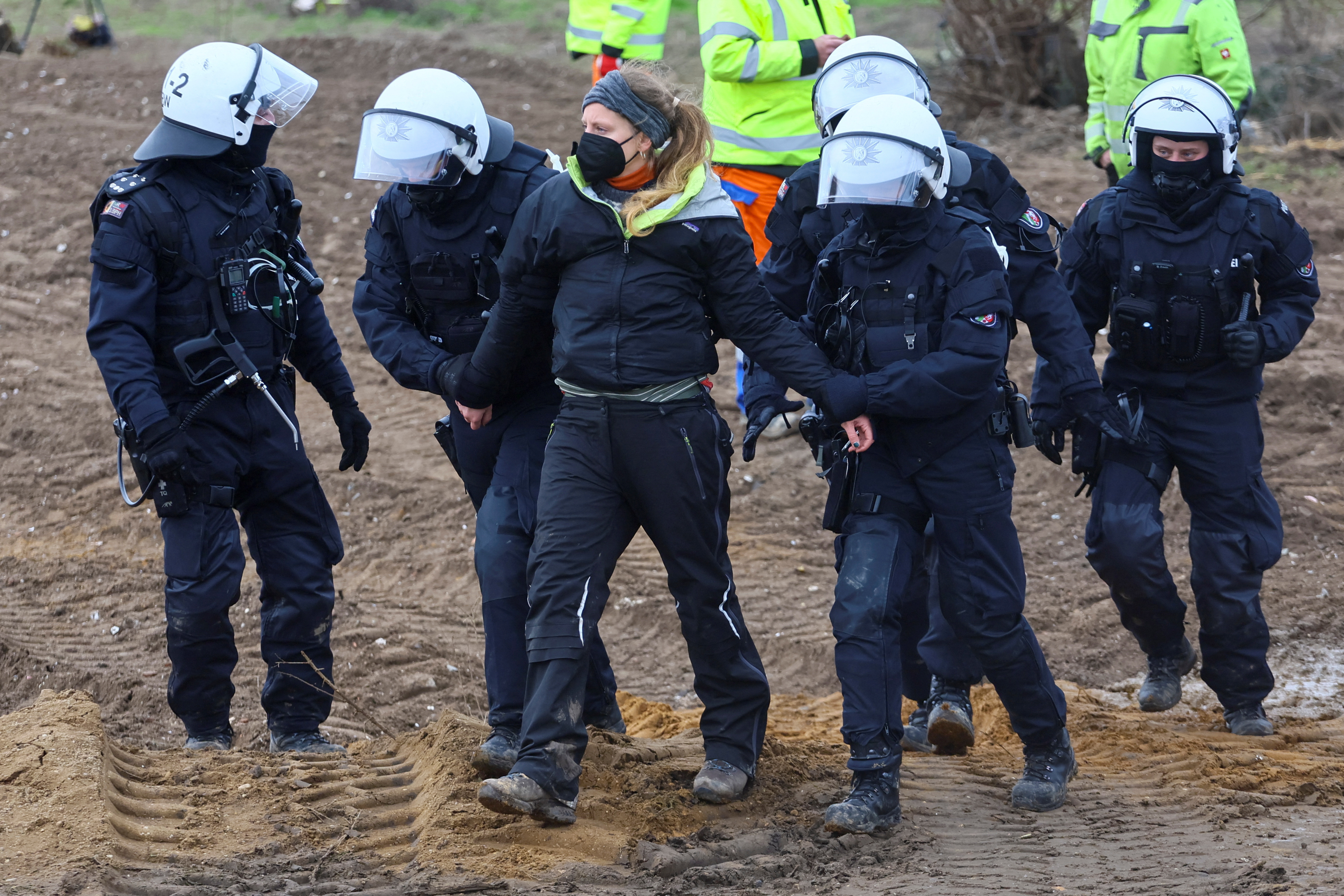 German police clash with activists in showdown over coal mine