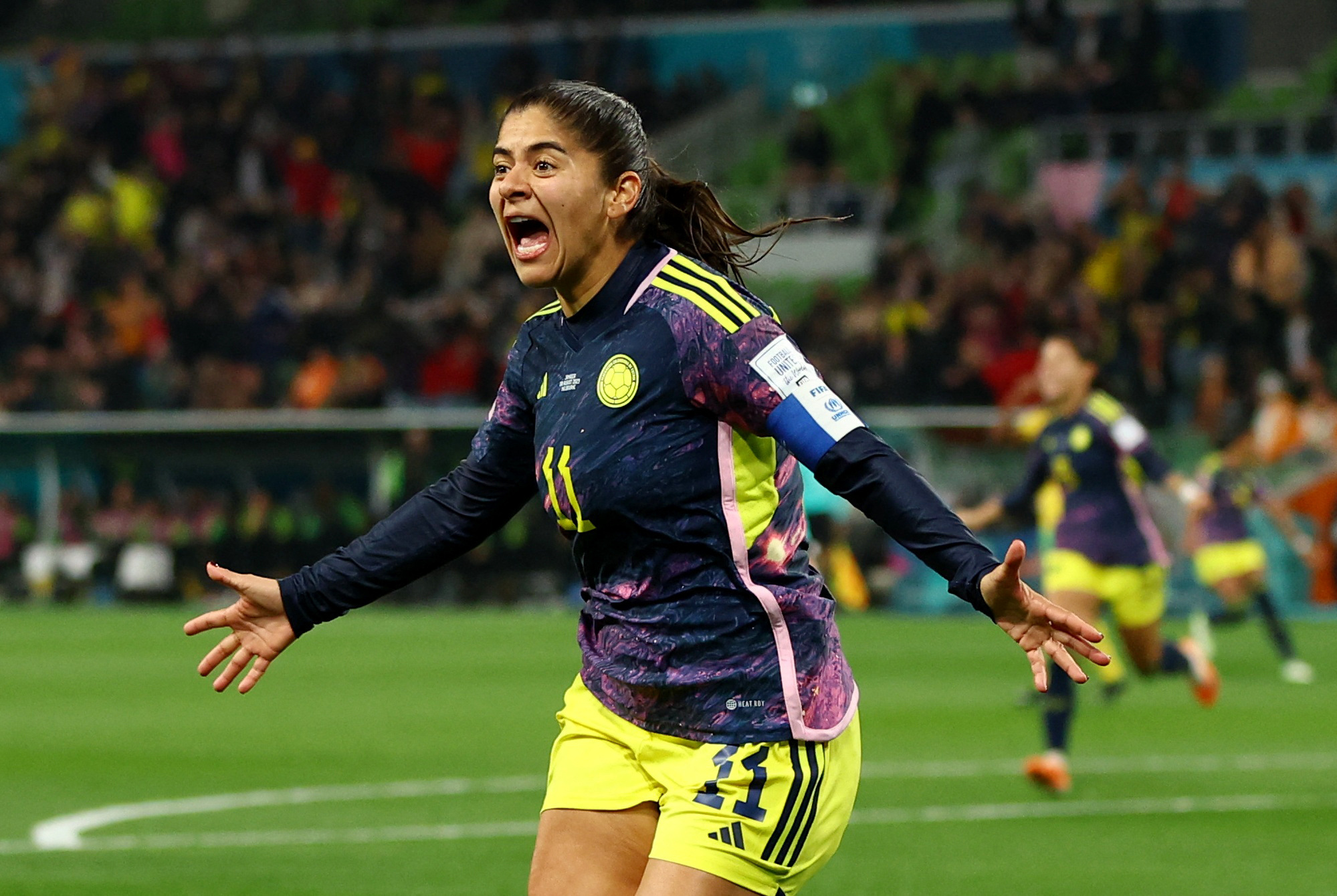 Usme leads Colombia to first World Cup quarter-finals