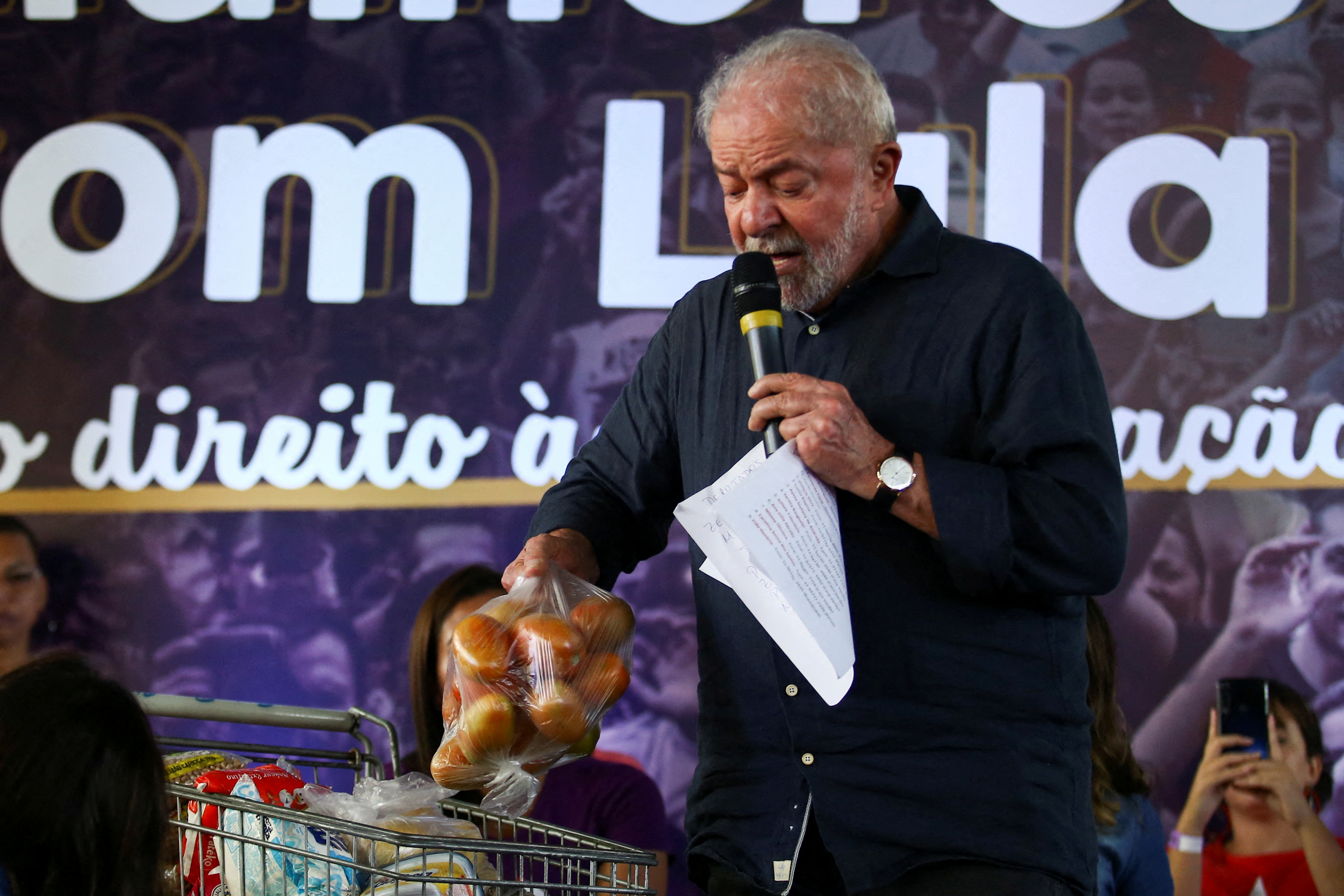 Former Brazil President Luiz Inacio Lula da Silva attends an event in Sao Paulo