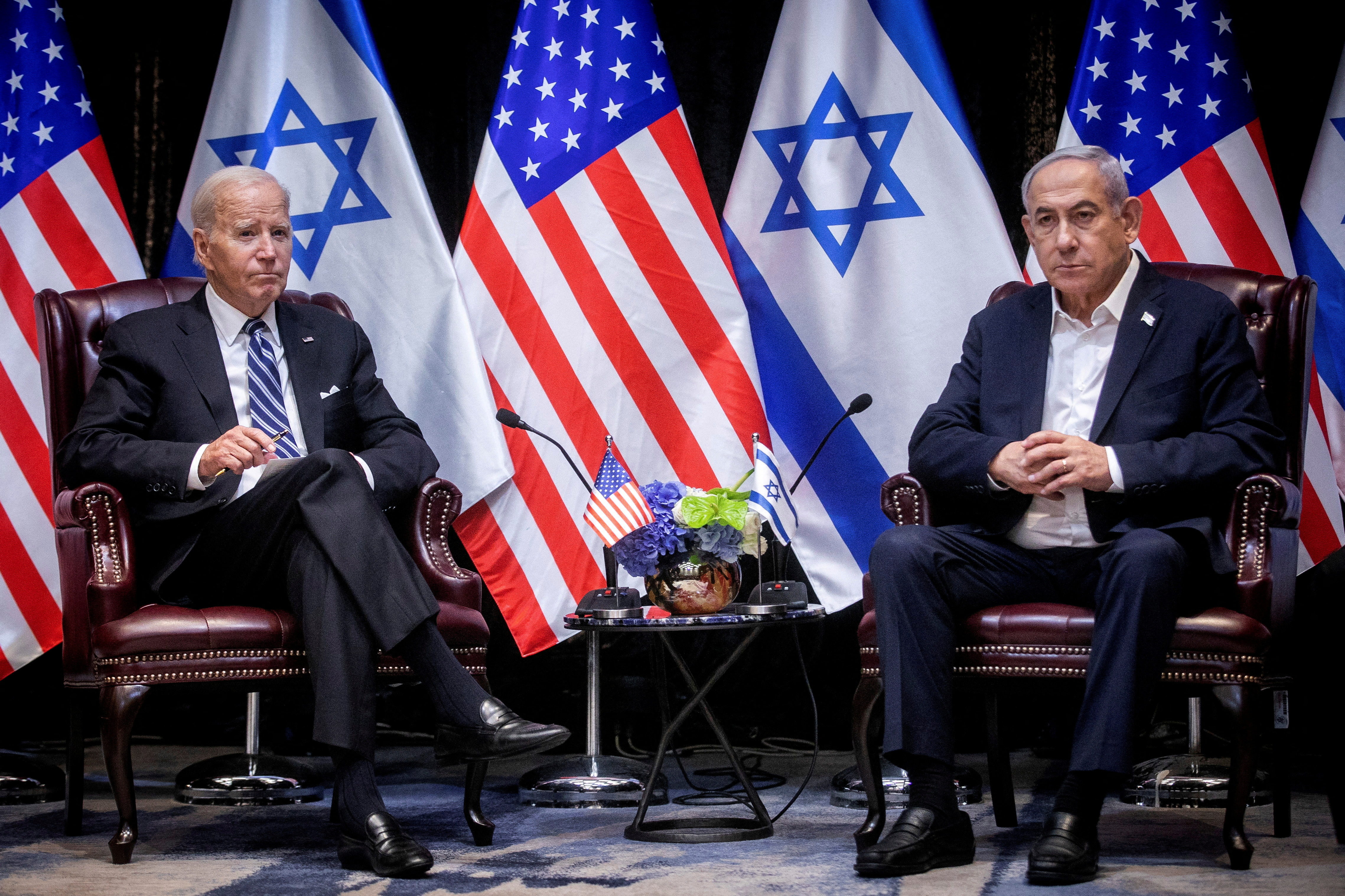 U.S. President Joe Biden meets Israeli Prime Minister Benjamin Netanyahu in Tel Aviv