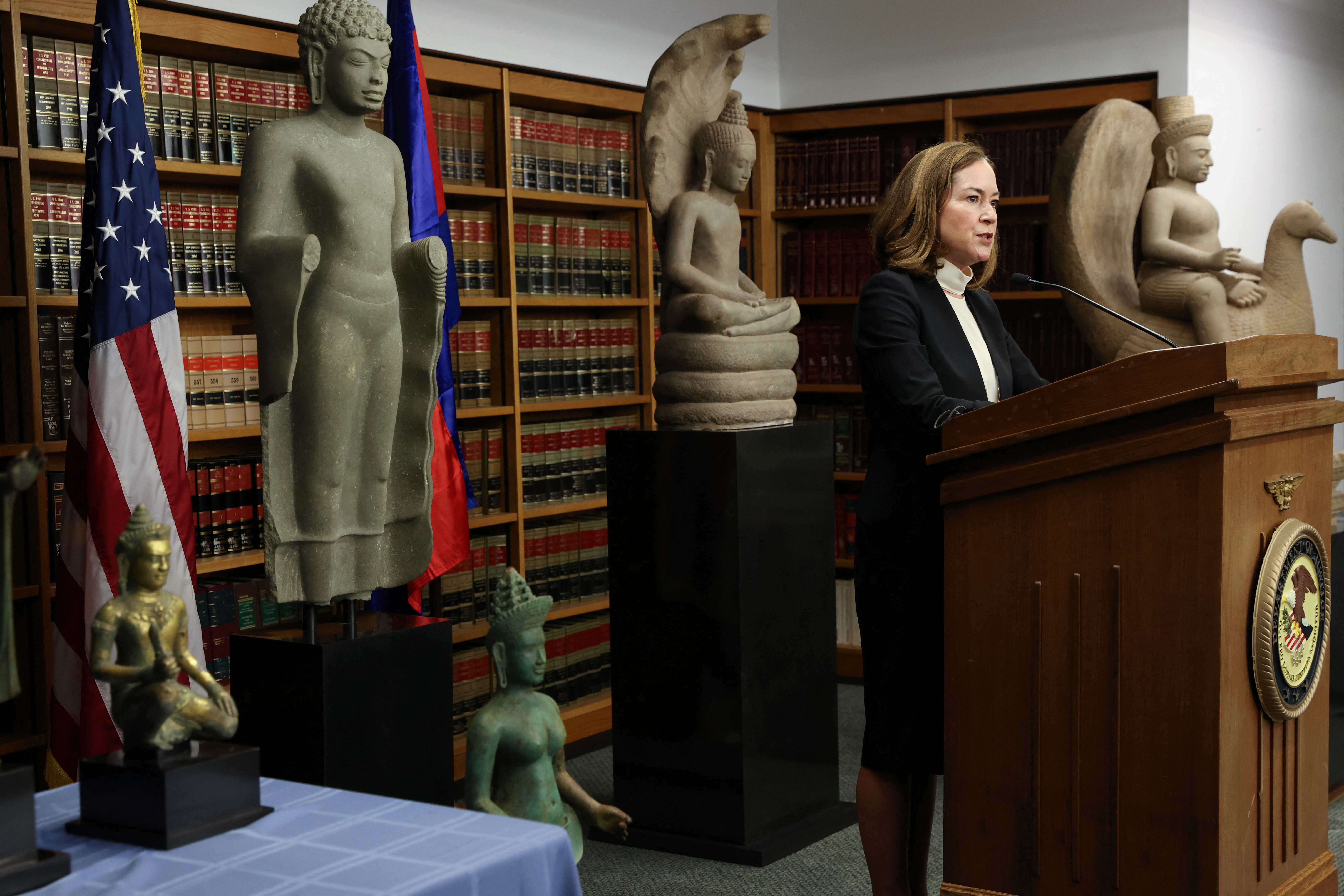Repatriation and return to Cambodia of Cambodian antiquities seized by the U.S. Attorney’s Office in Manhattan, New York City