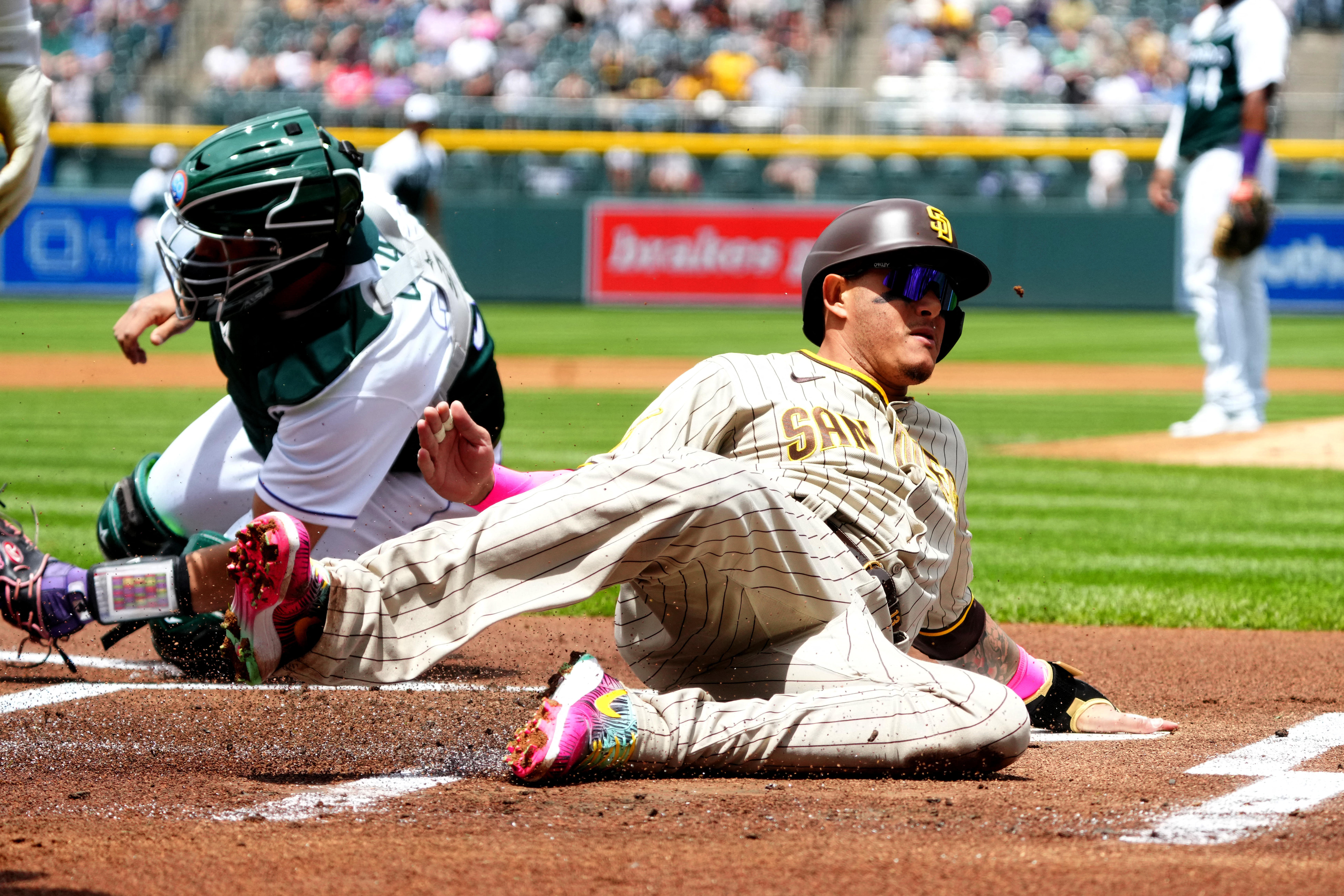 Download San Diego Padres ballplayers Fernando Tatis Jr with teammates  Wallpaper