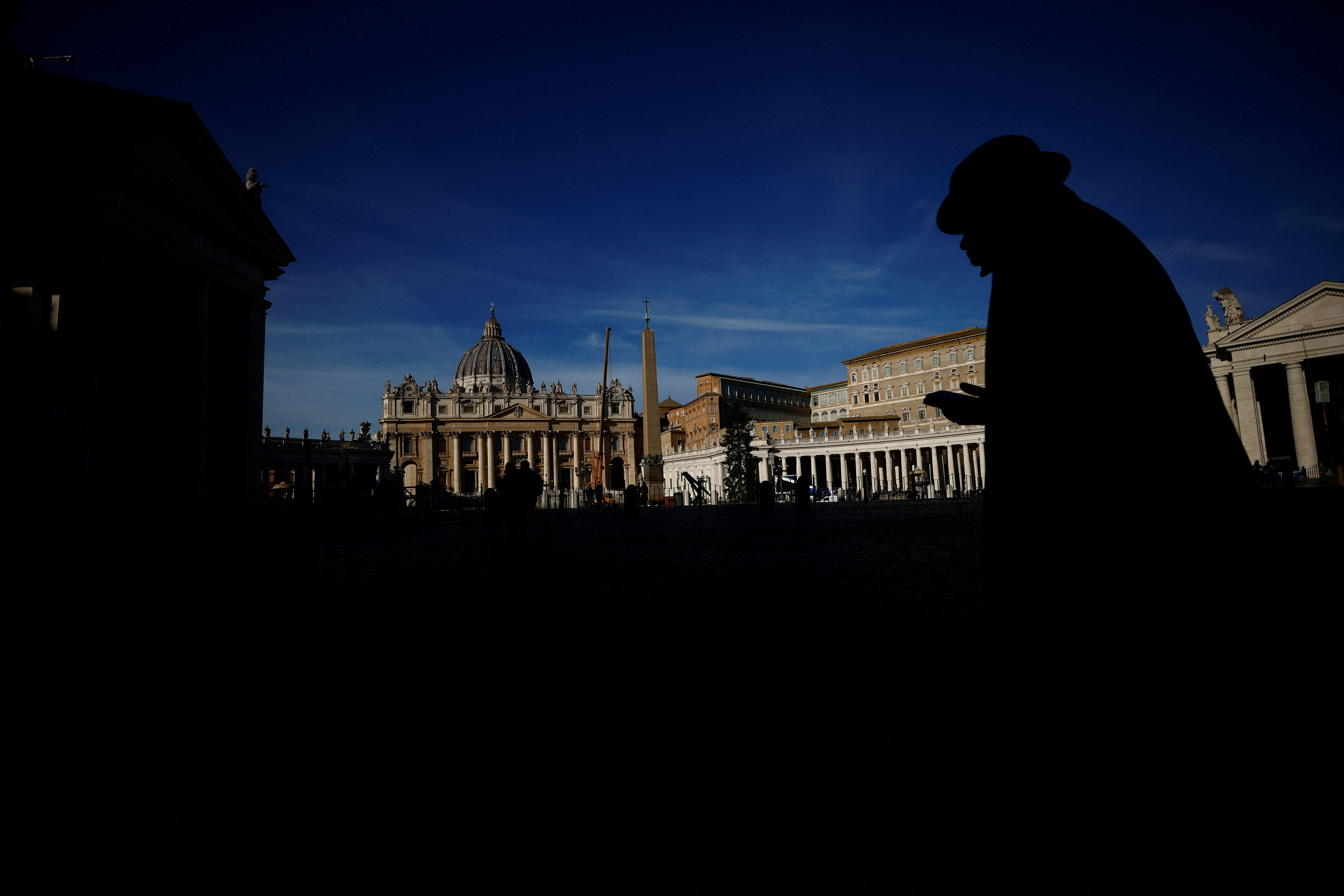 General view of St. Peter's square following the death of Cardinal George Pell, near the Vatican, in Rome