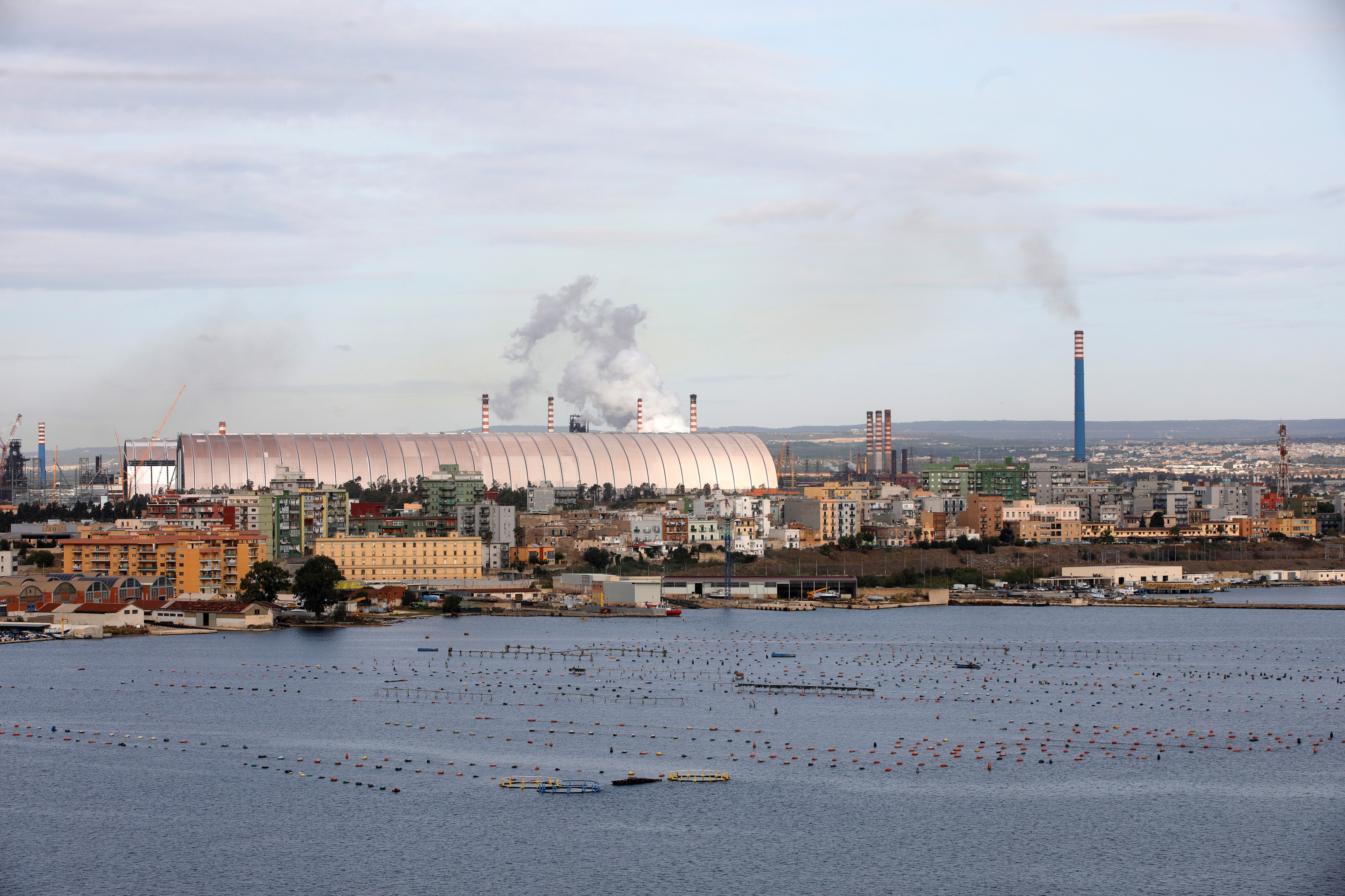 The Ilva steel plant is seen in Taranto