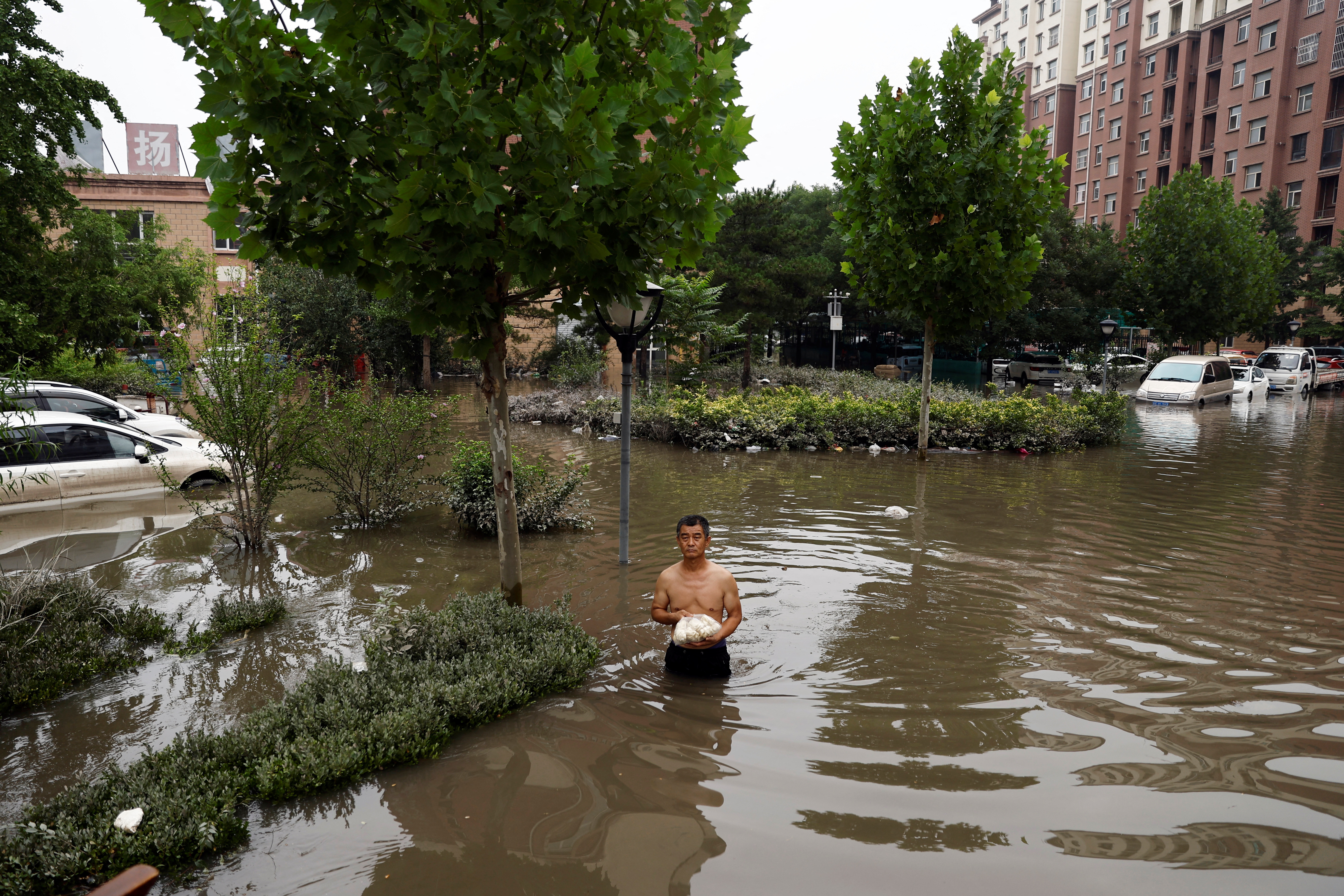 Flooding in Zhuozhou, Hebei province