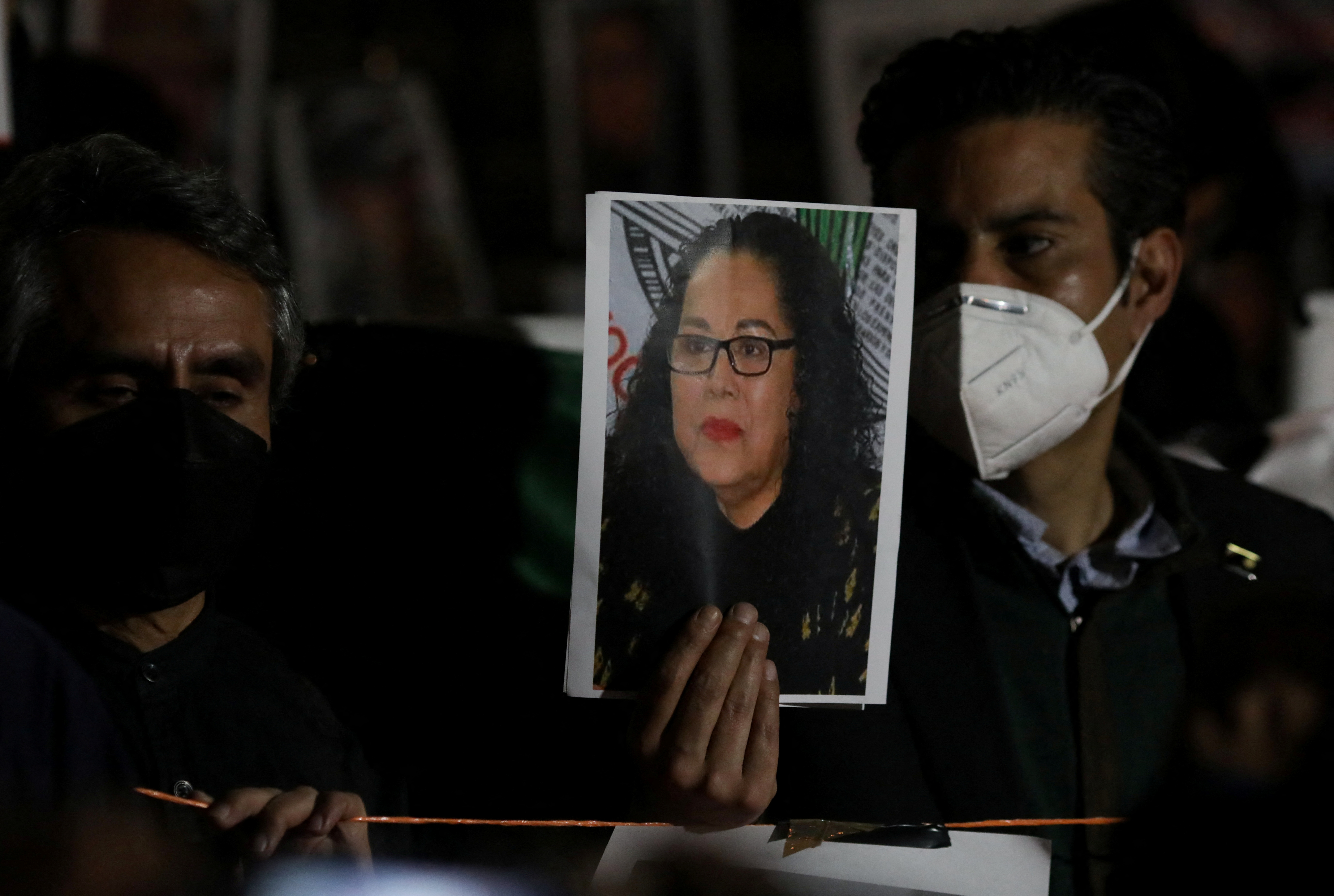 Manifestación en repudio a la reciente masacre de periodistas en Ciudad de México