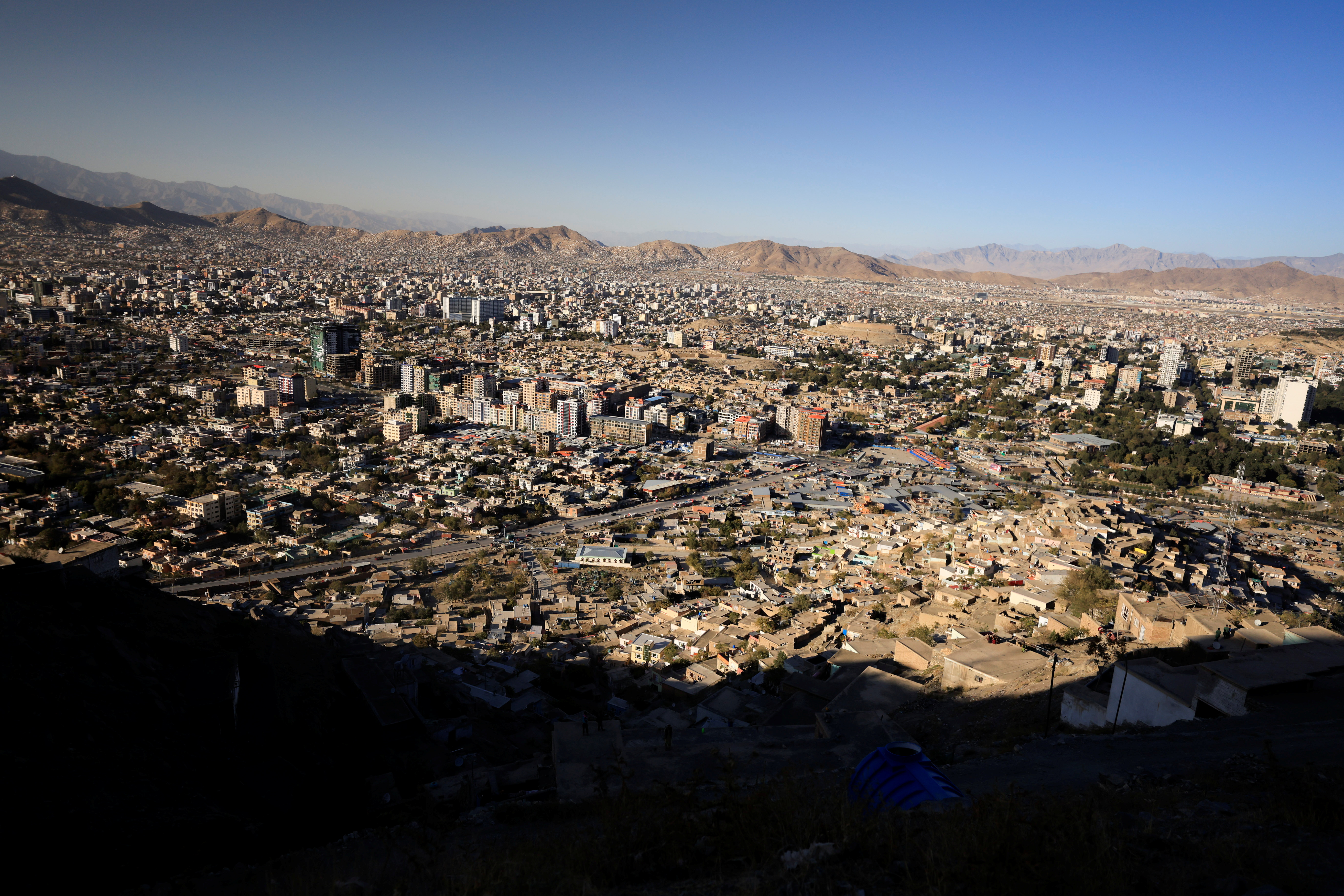 A view over a part of Kabul from the Tv mountain