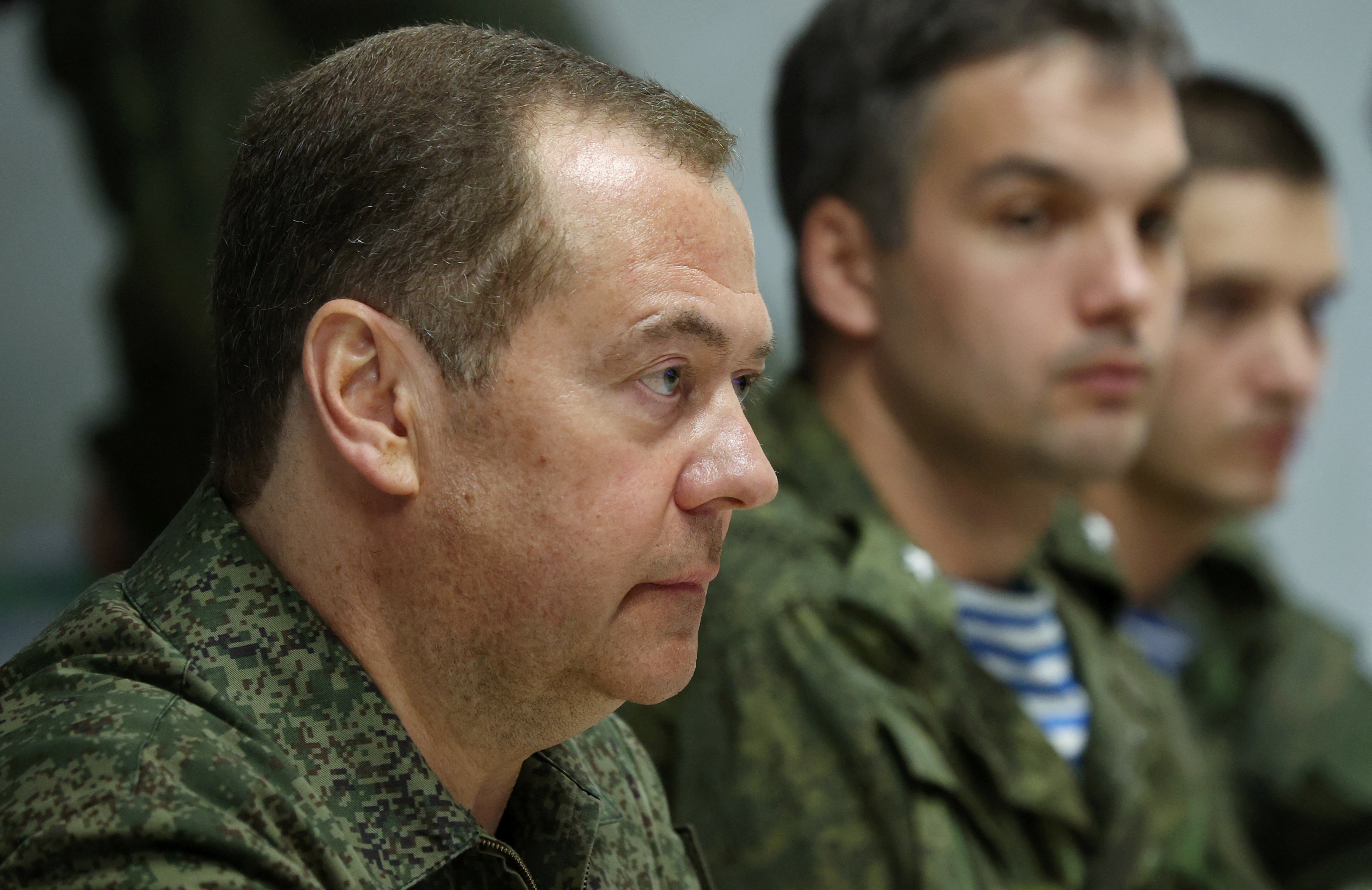 Russia's Security Council deputy head Medvedev meets military personnel in Ulyanovsk region