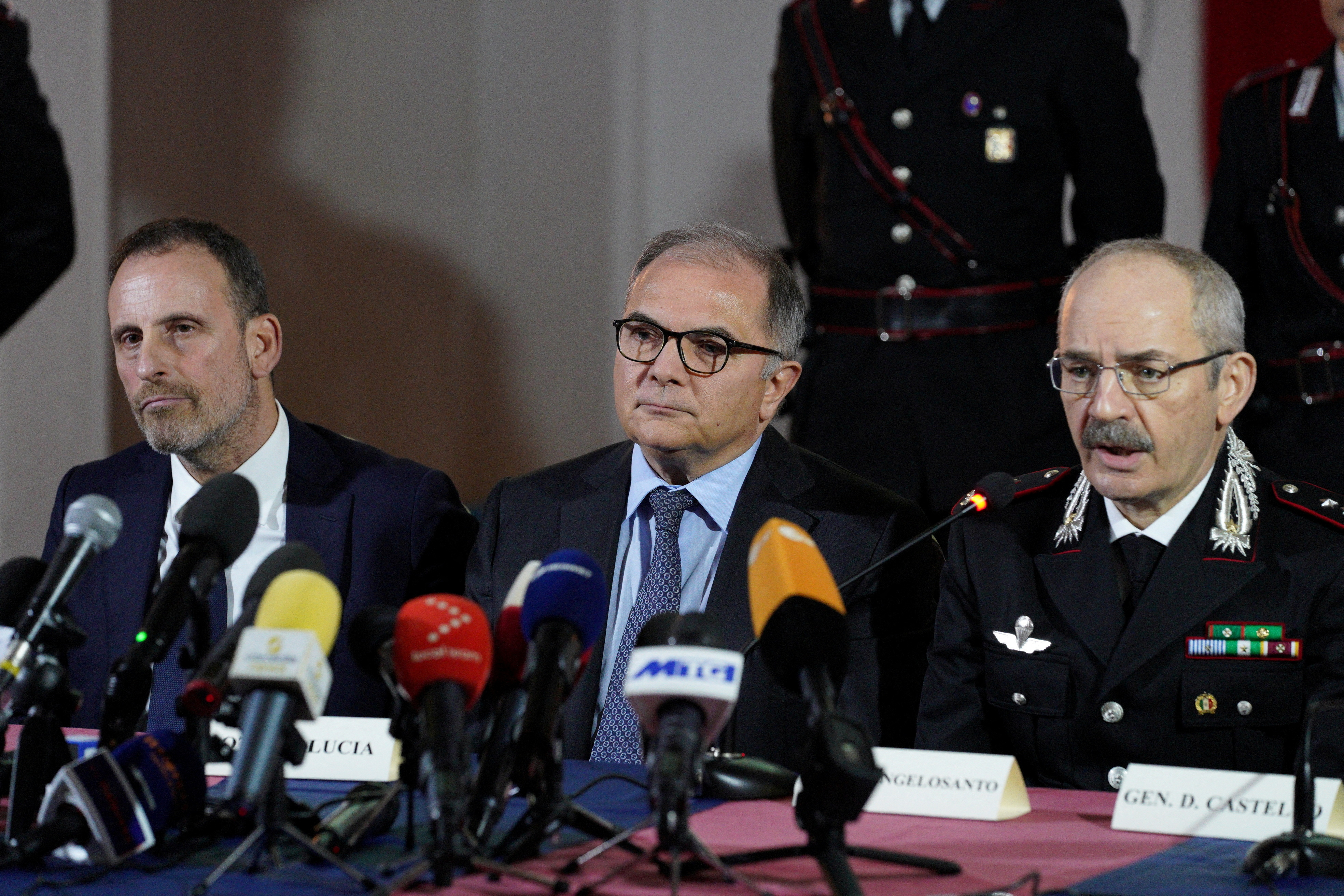 News conference following the arrest of mafia boss Matteo Messina Denaro, in Palermo