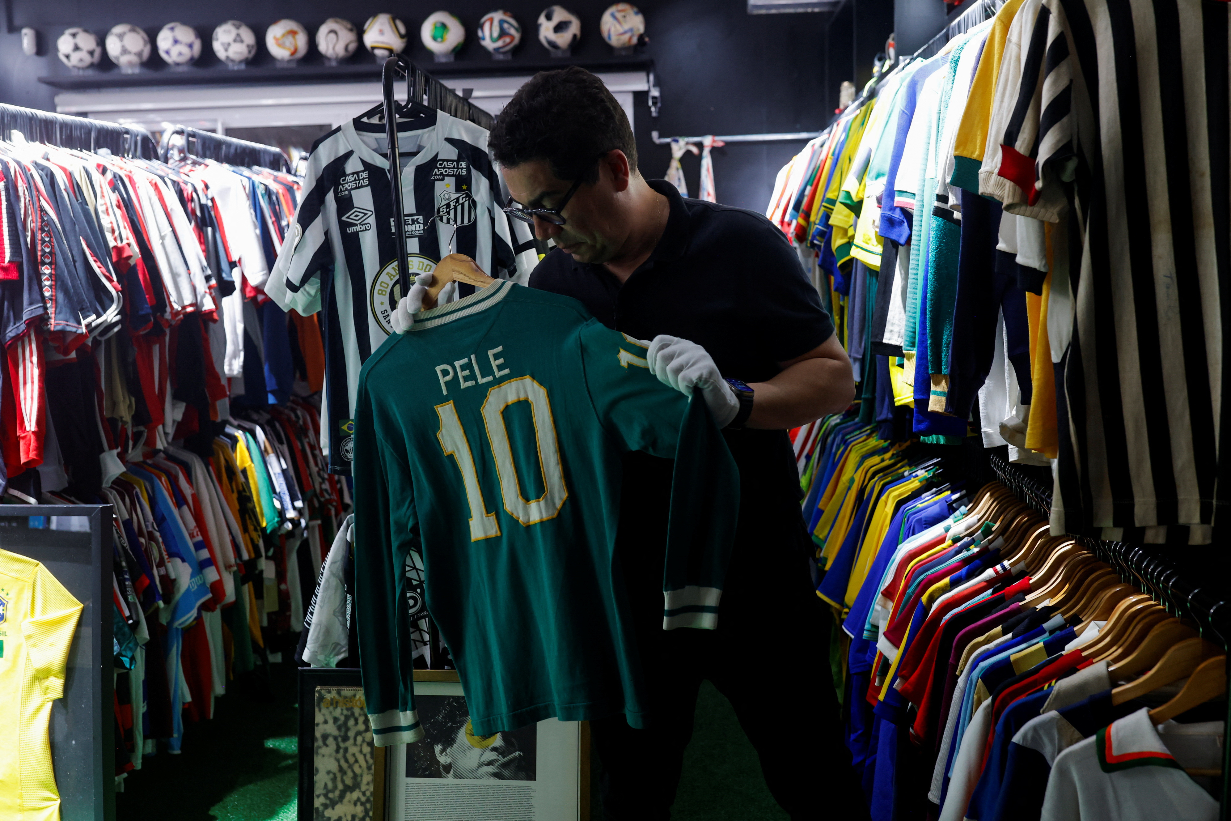 Brazilian Guinness World Records title holder is the owner of the world's largest collection of soccer shirts in Sao Paulo