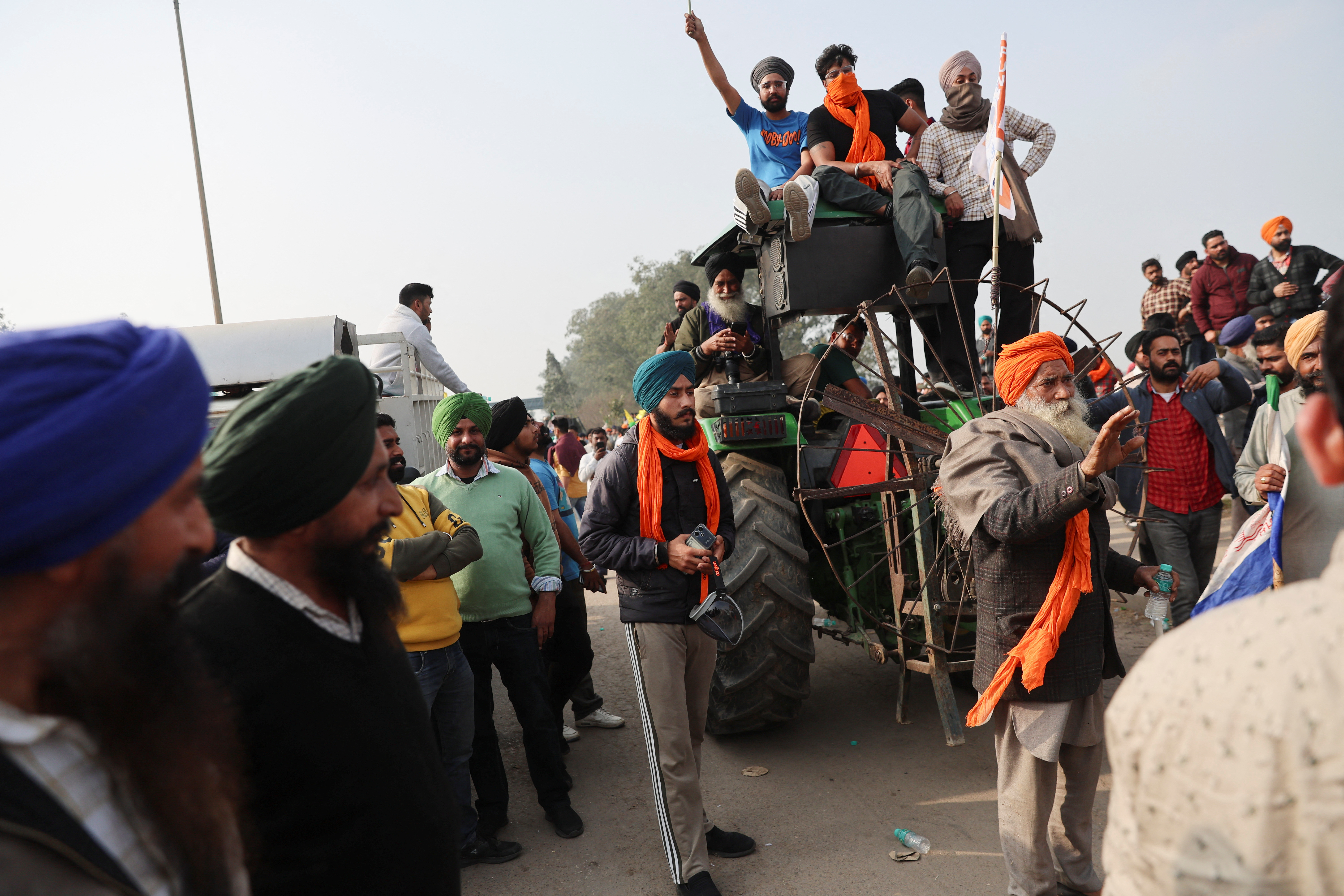 Farmers march towards New Delhi to press for the better crop prices promised to them in 2021