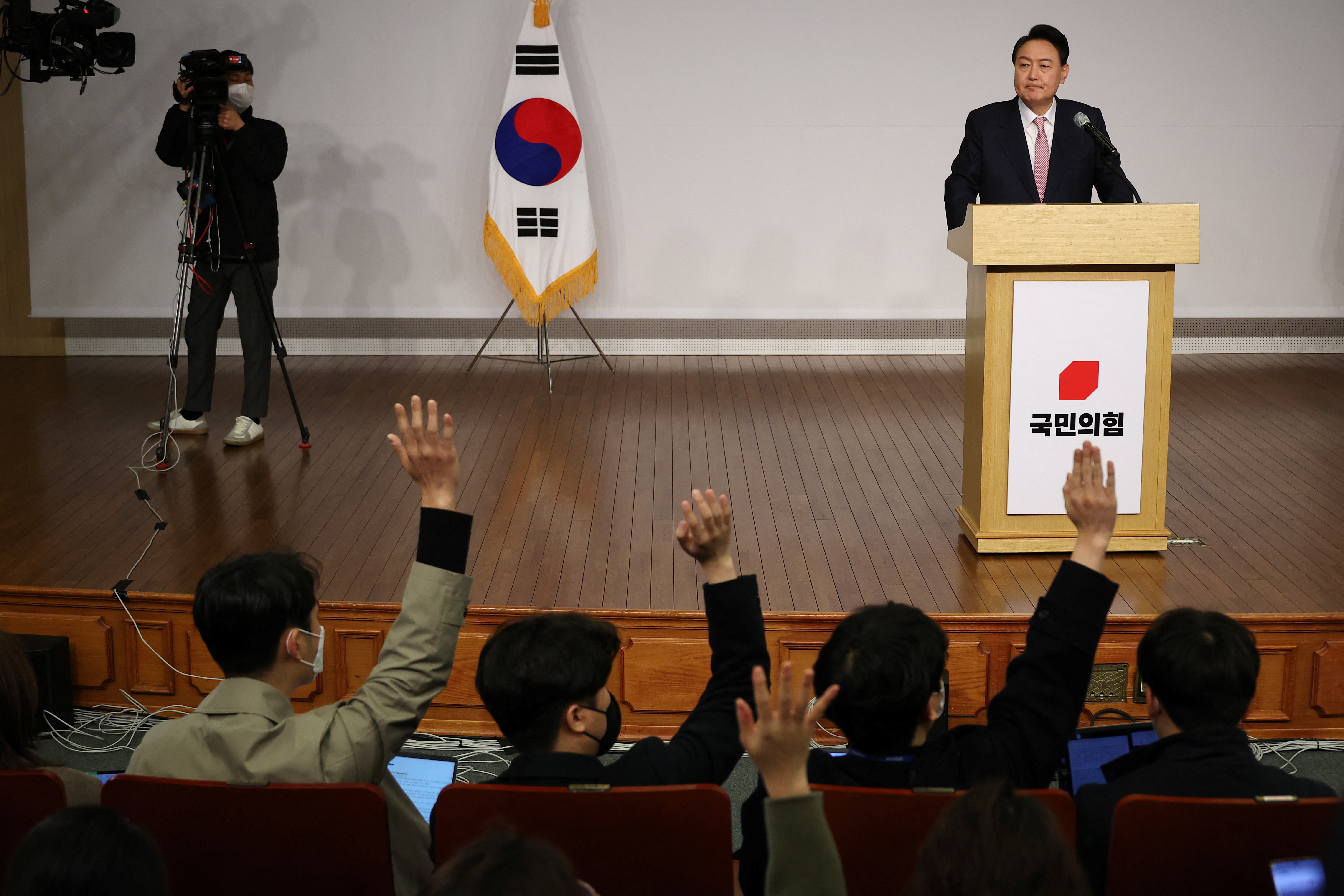 News conference of South Korea's president-elect Yoon Suk-yeol