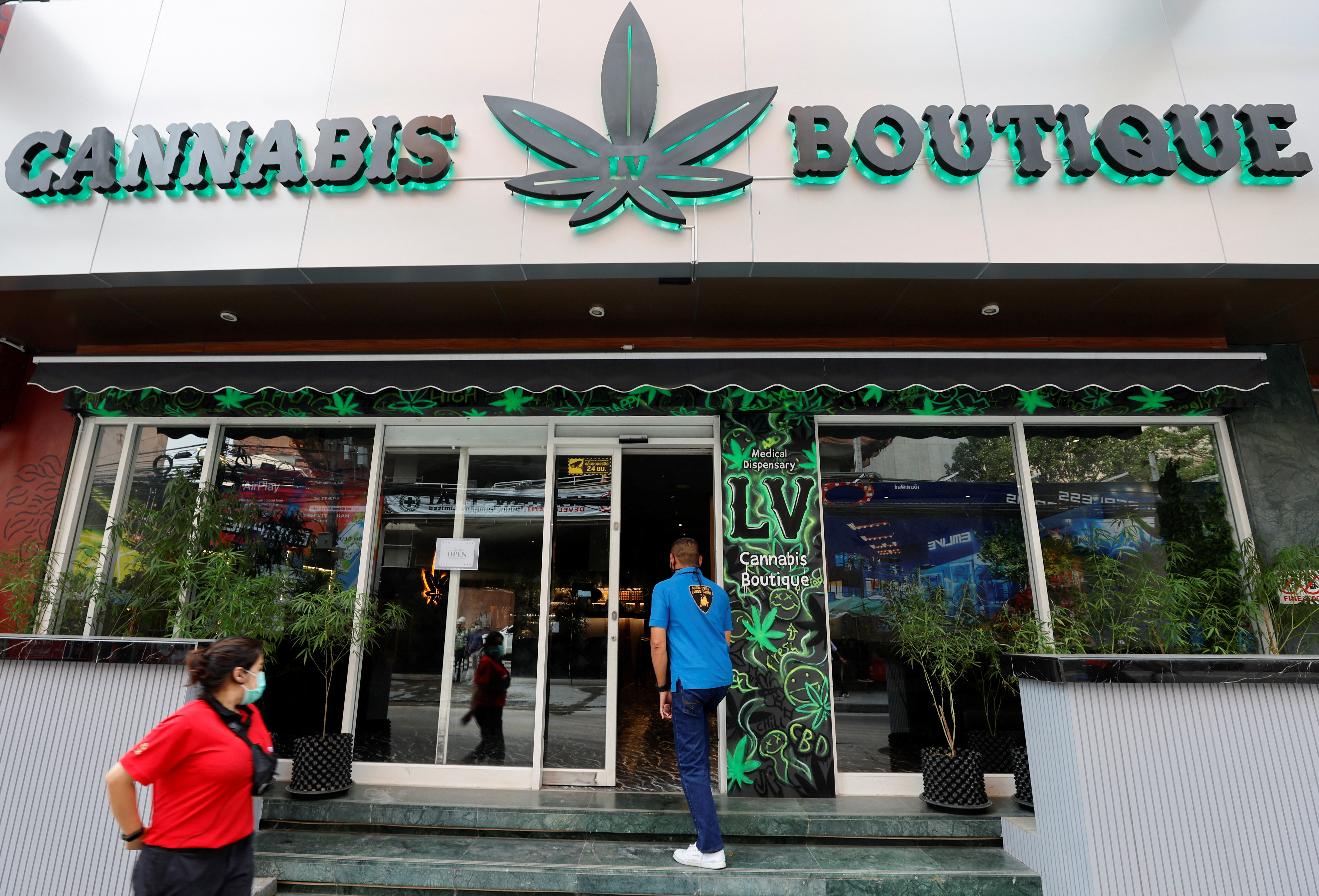 Cannabis shop next to the venue of the APEC Summit, in Bangkok