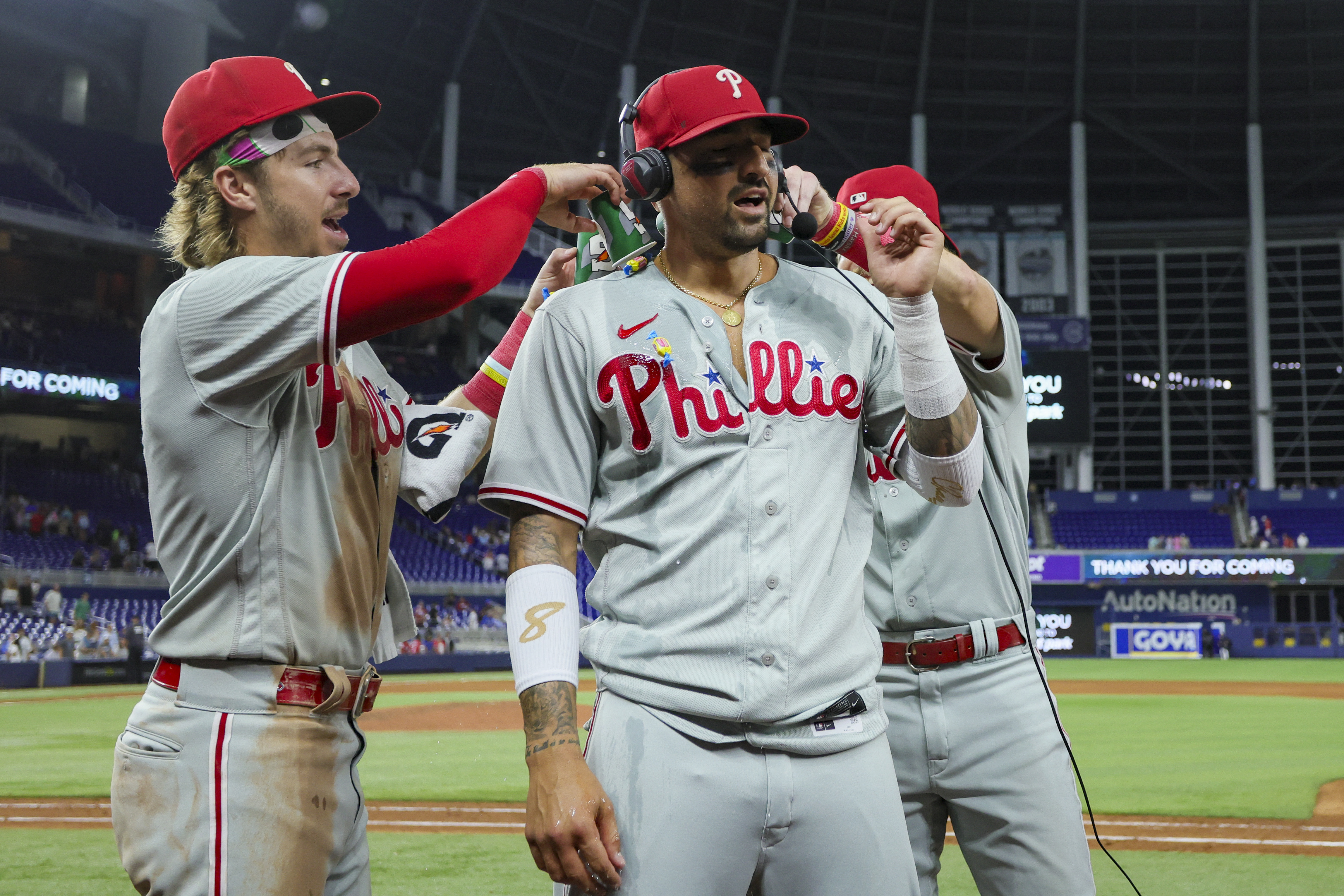 Phillies rally with 7 runs in 8th inning to beat Marlins 8-3 - The San  Diego Union-Tribune