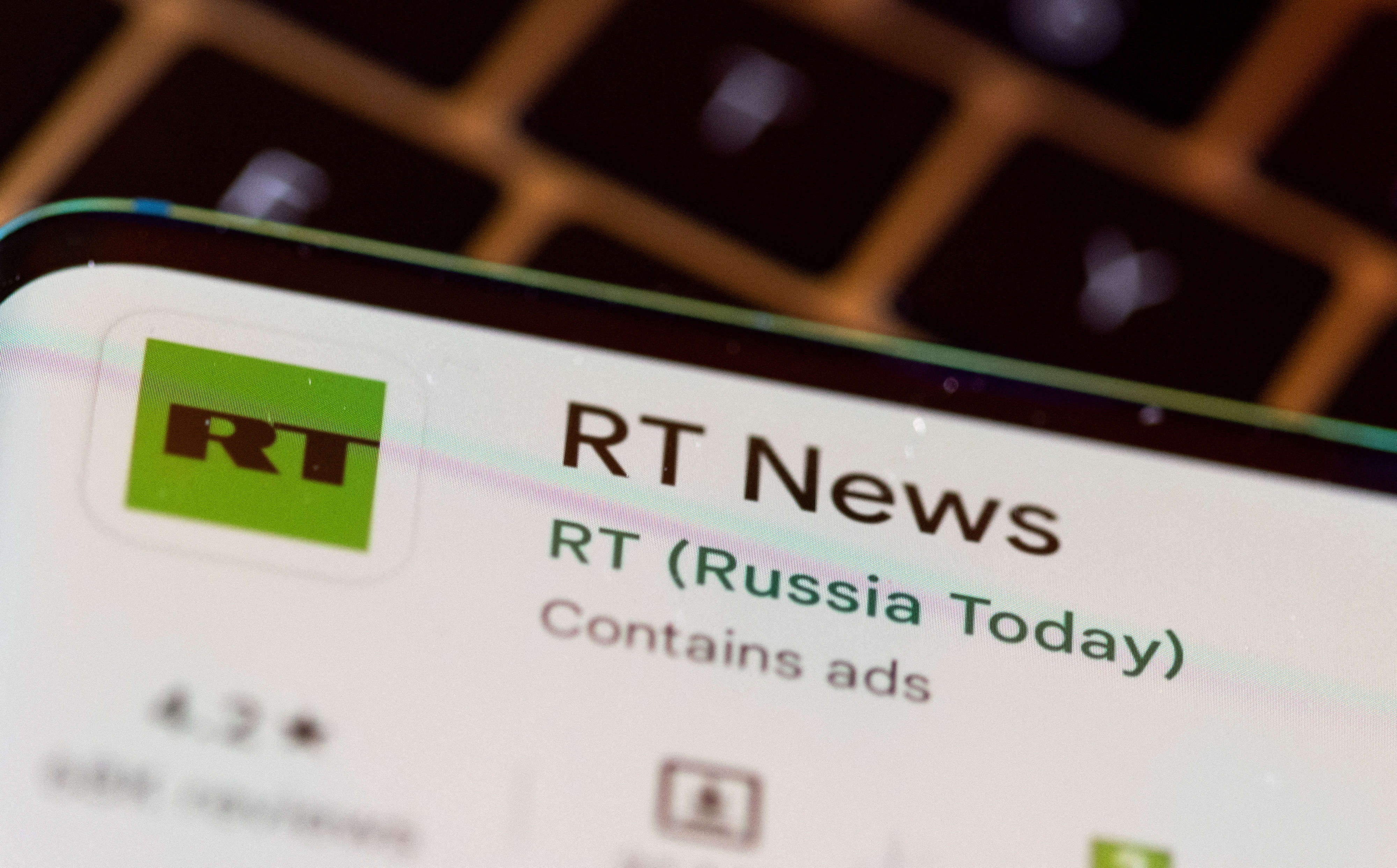 Illustration shows RT News (Russia Today) app