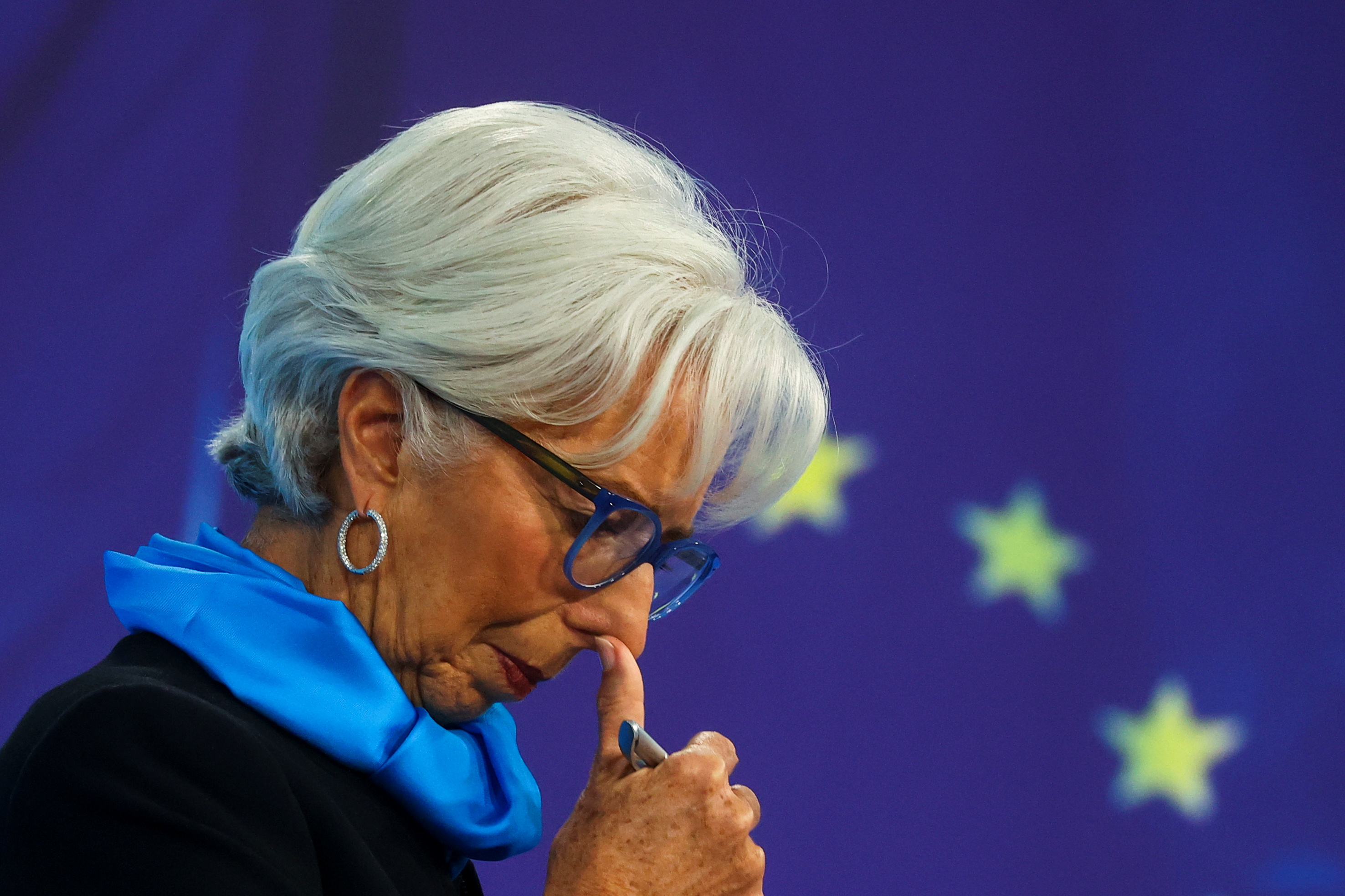 ECB President Lagarde takes part in a news conference, in Frankfurt