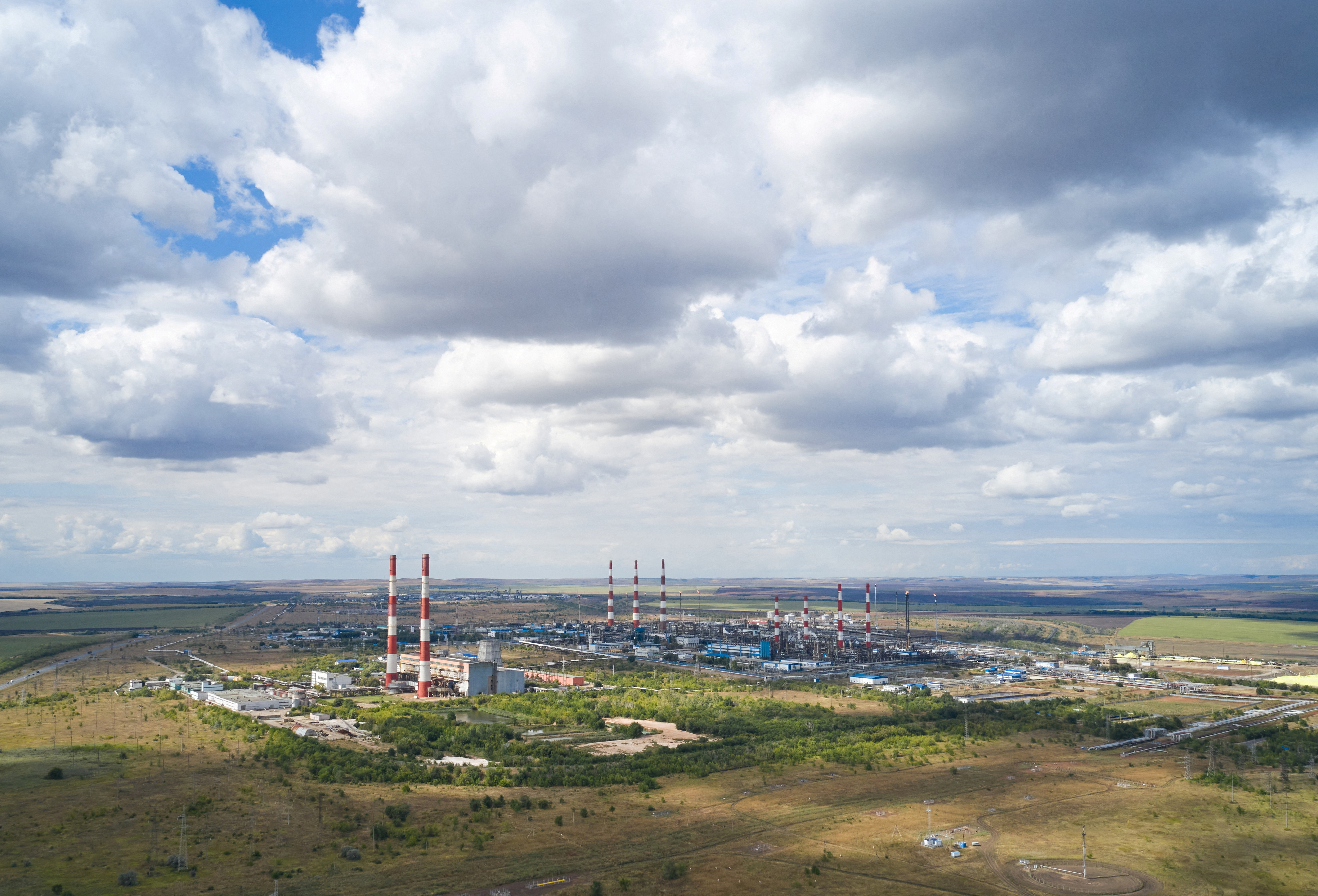 A view shows the Orenburg gas processing plant in Orenburg Region