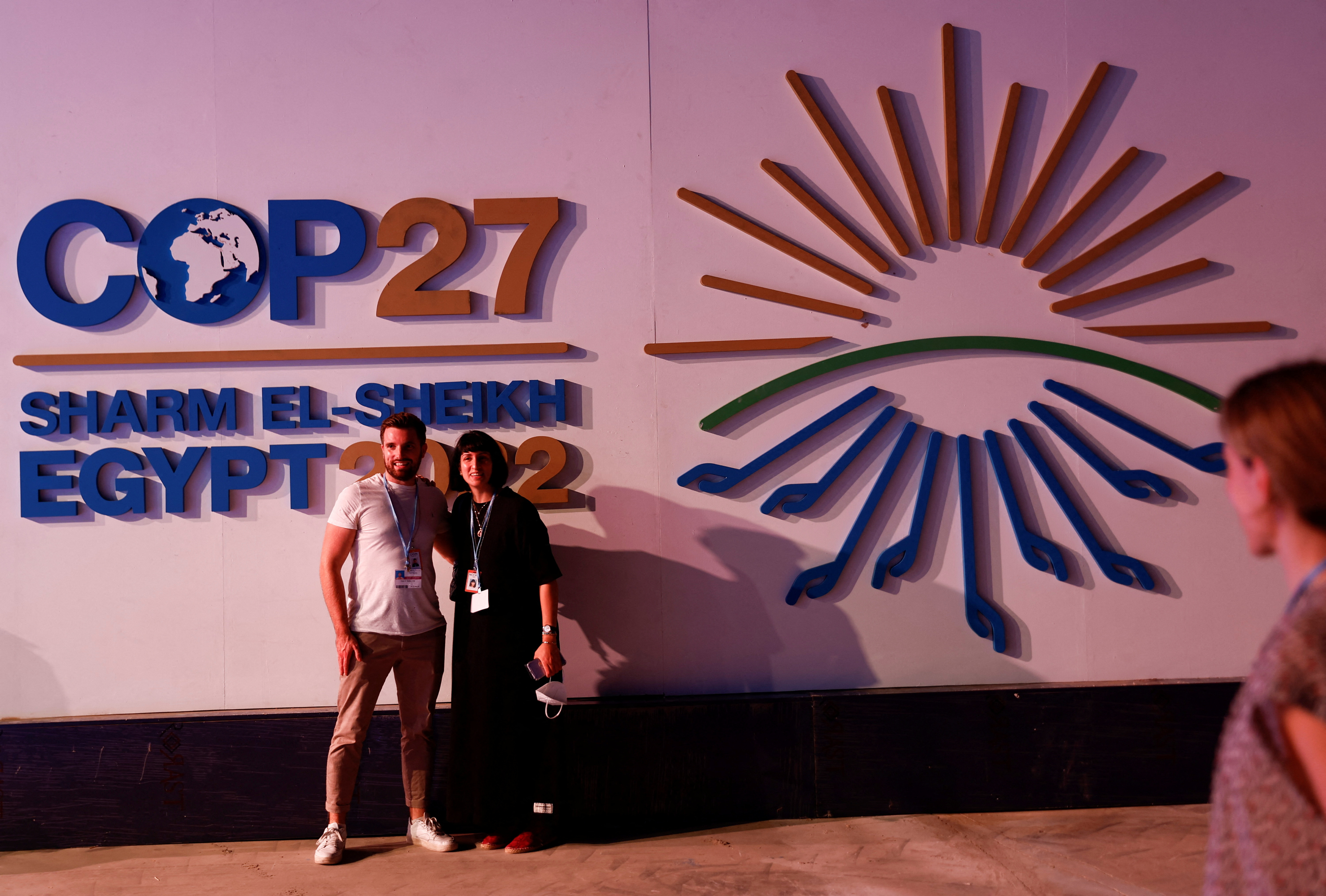 Participants visit the Sharm El-Sheikh International Convention Centre where the COP27 climate summit will take place