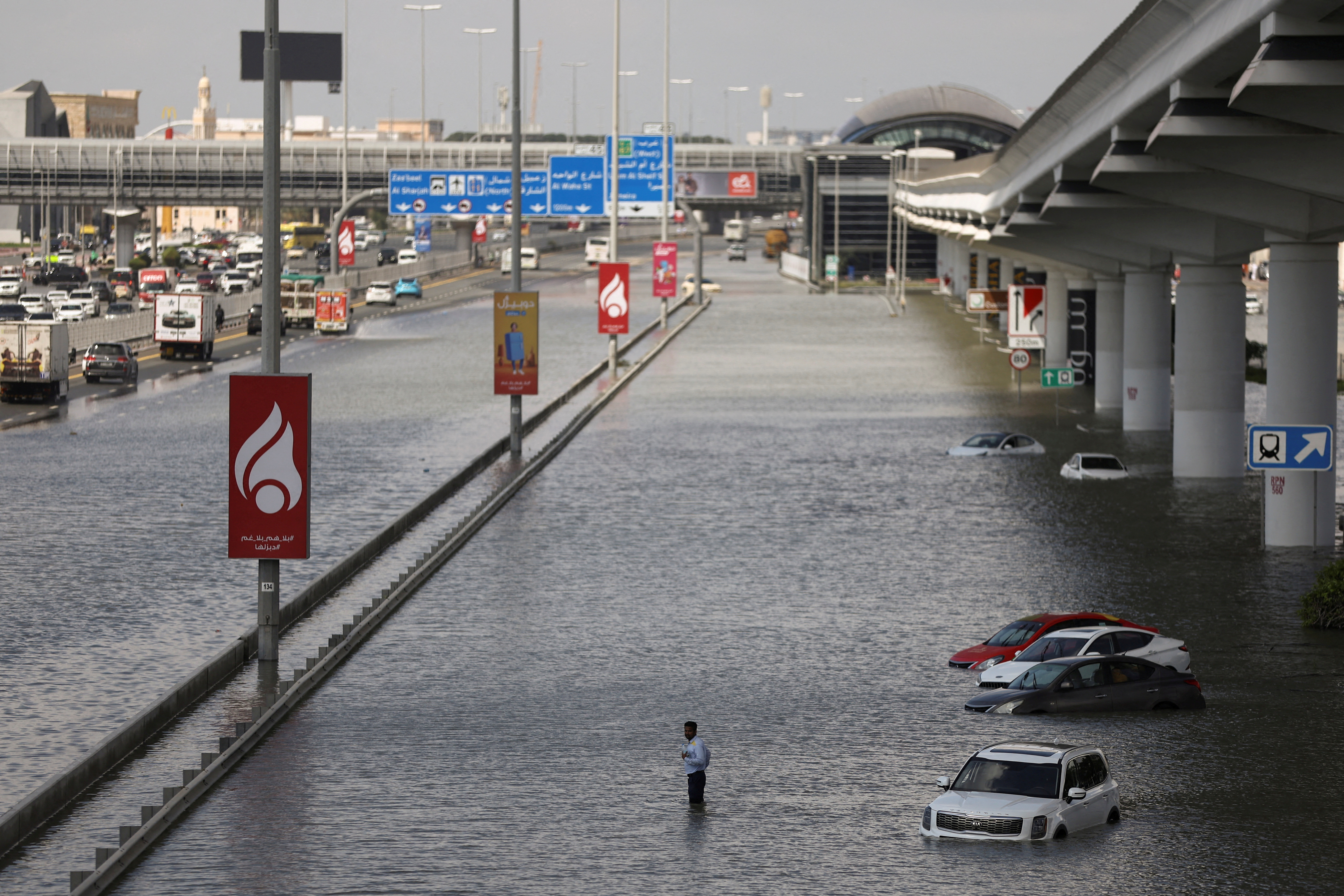 Aftermath following floods caused by heavy rains in Dubai