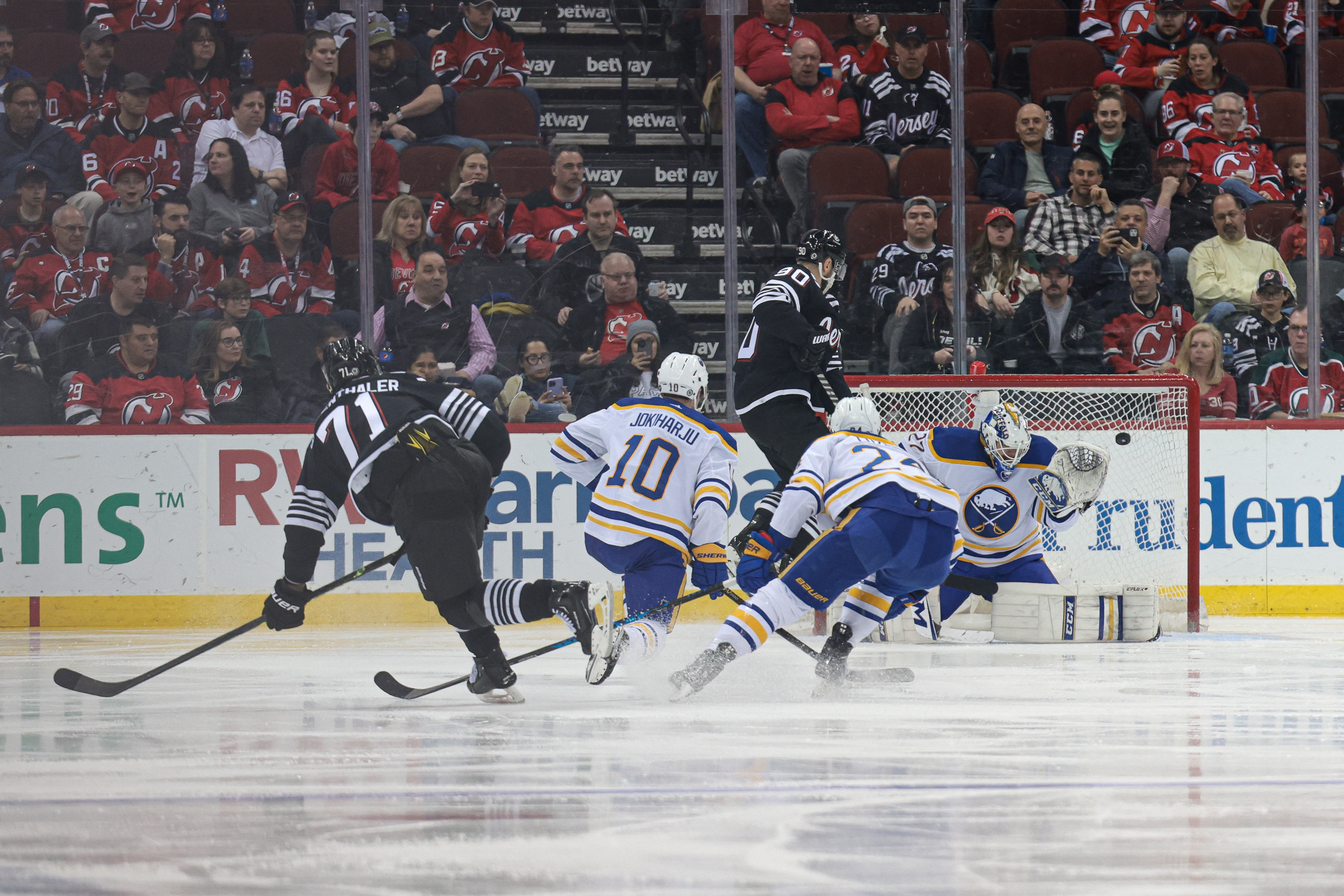 Devils' 6-2 romp eliminates Sabres from playoff contention - The