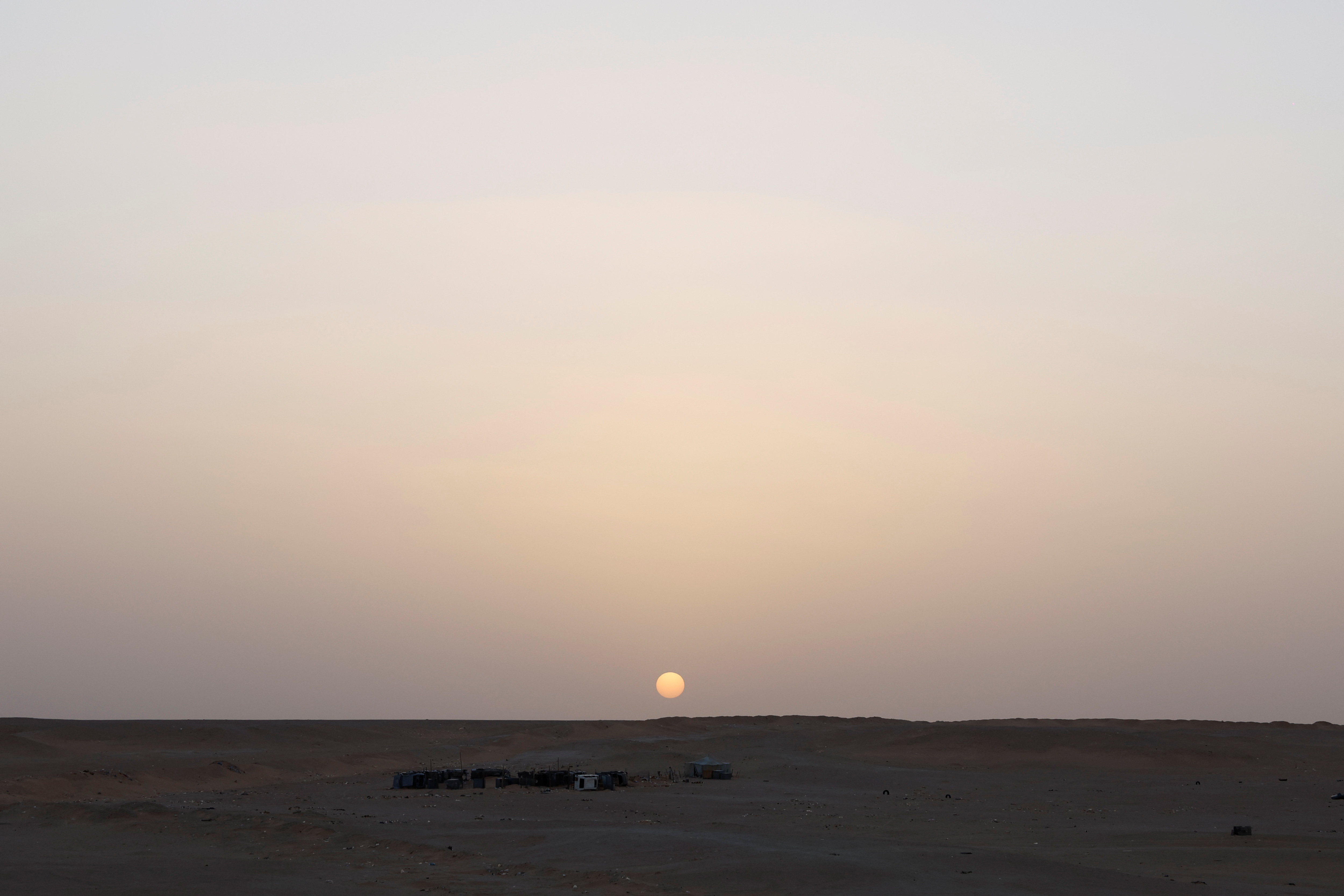 Sunset in the Smara Sahrawi refugee camp in Tindouf