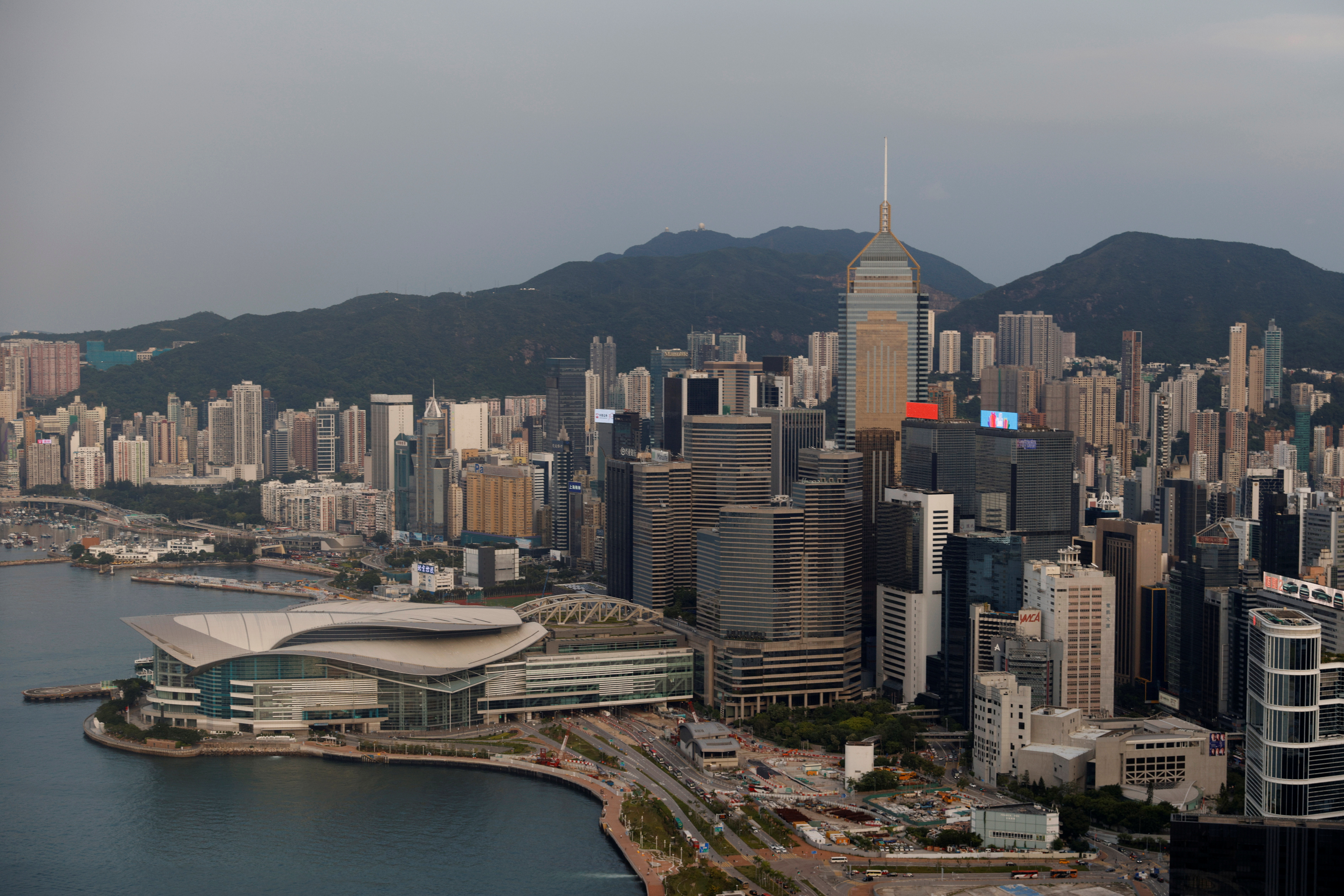 A general view showing the Central Business District in Hong Kong