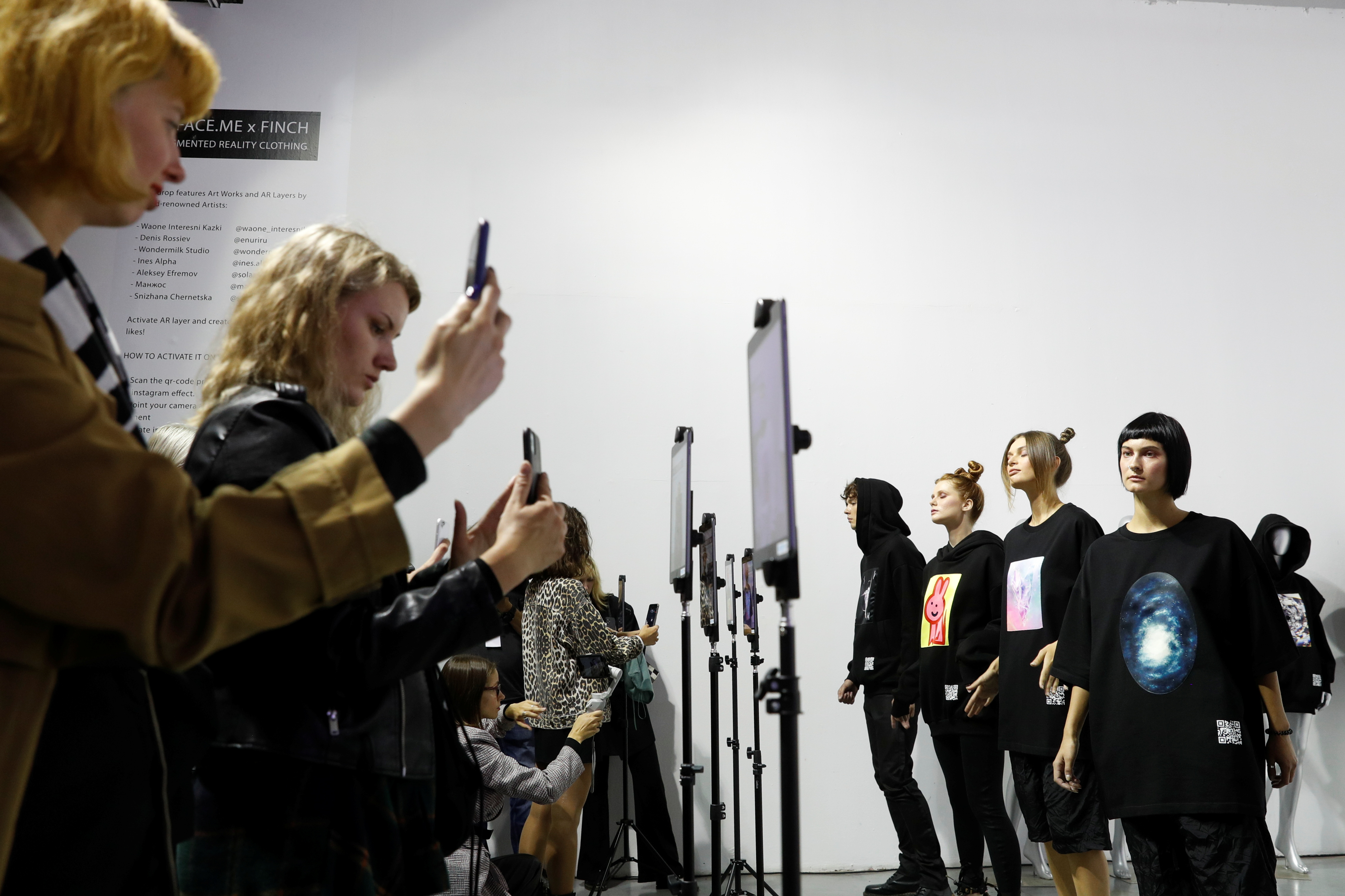 Presentation of augmented reality collection by FINCH brand during Ukrainian Fashion Week in Kyiv