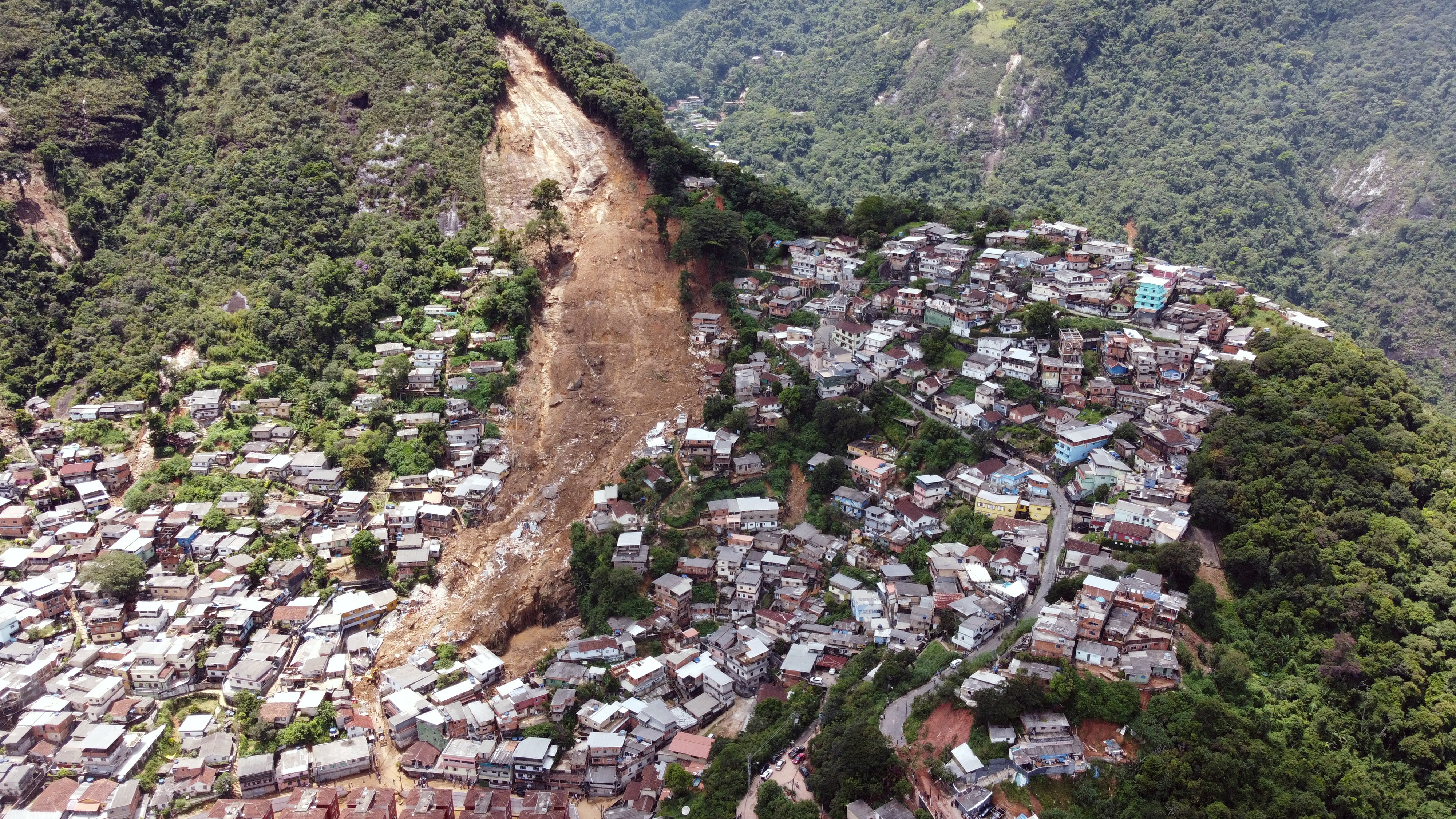 Aftermath of a mudslide at Morro da Oficina