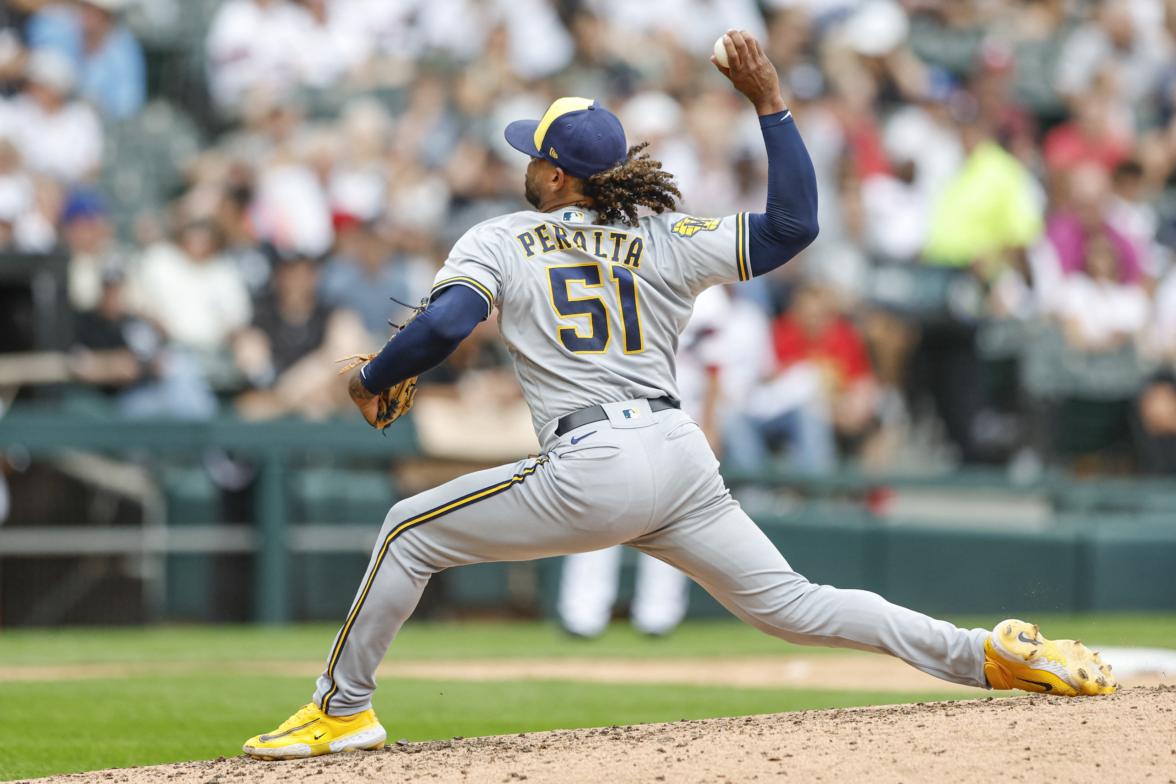 Freddy Peralta, Carlos Santana push Brewers past White Sox