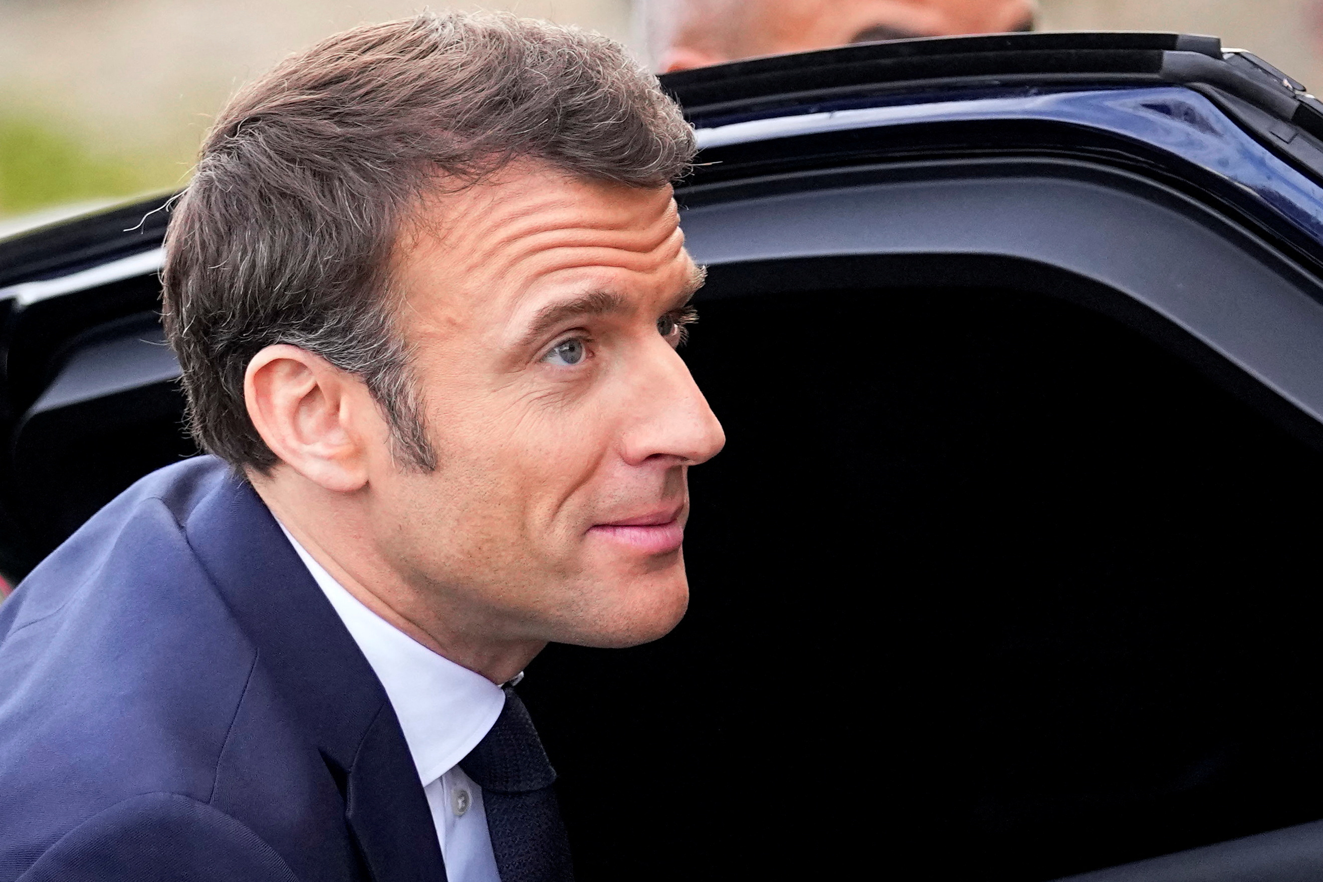 French President Macron attends the National Roundtable on Diplomacy in Paris