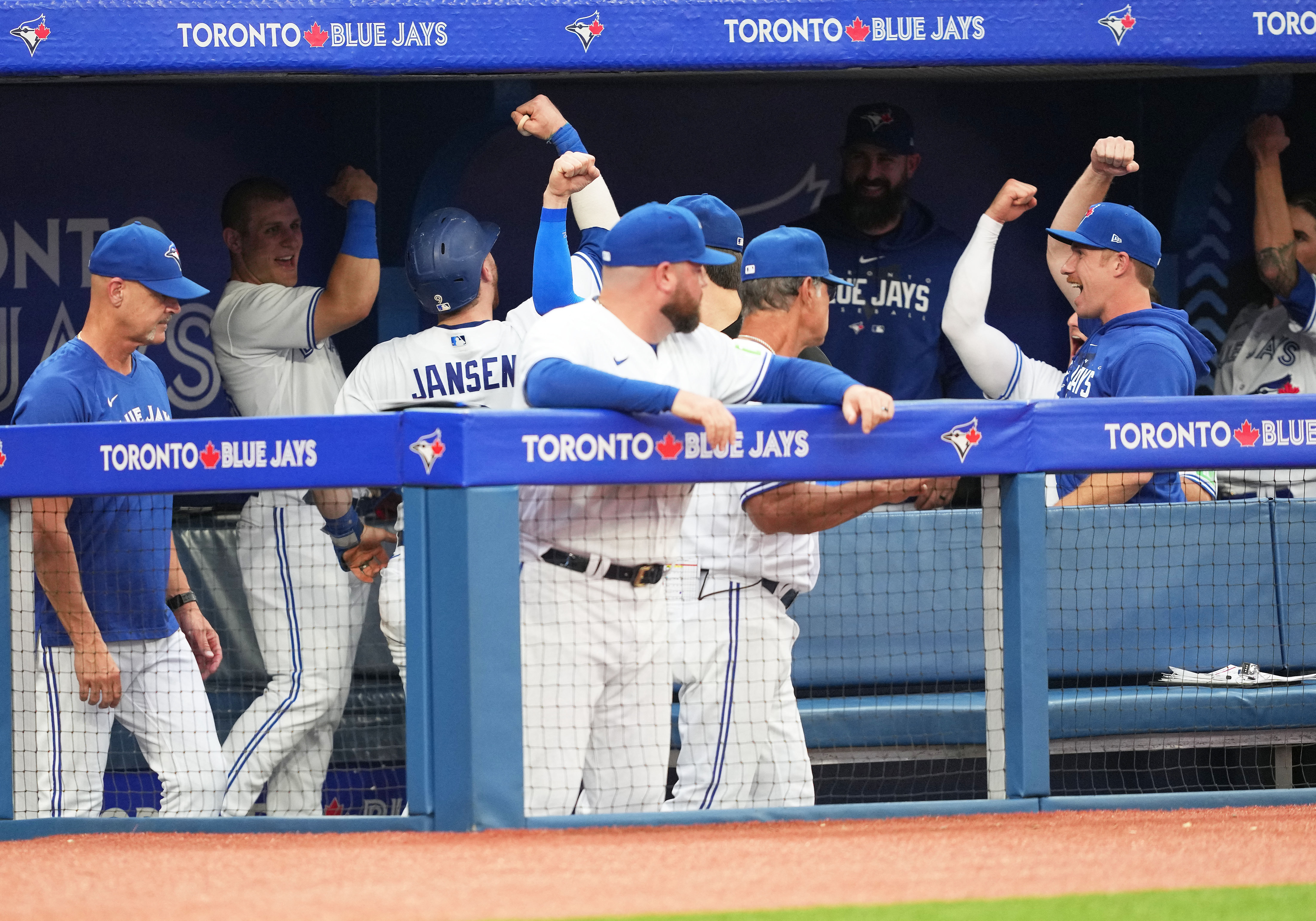 Jordan Romano of the Toronto Blue Jays walks back to the dugout in 2023