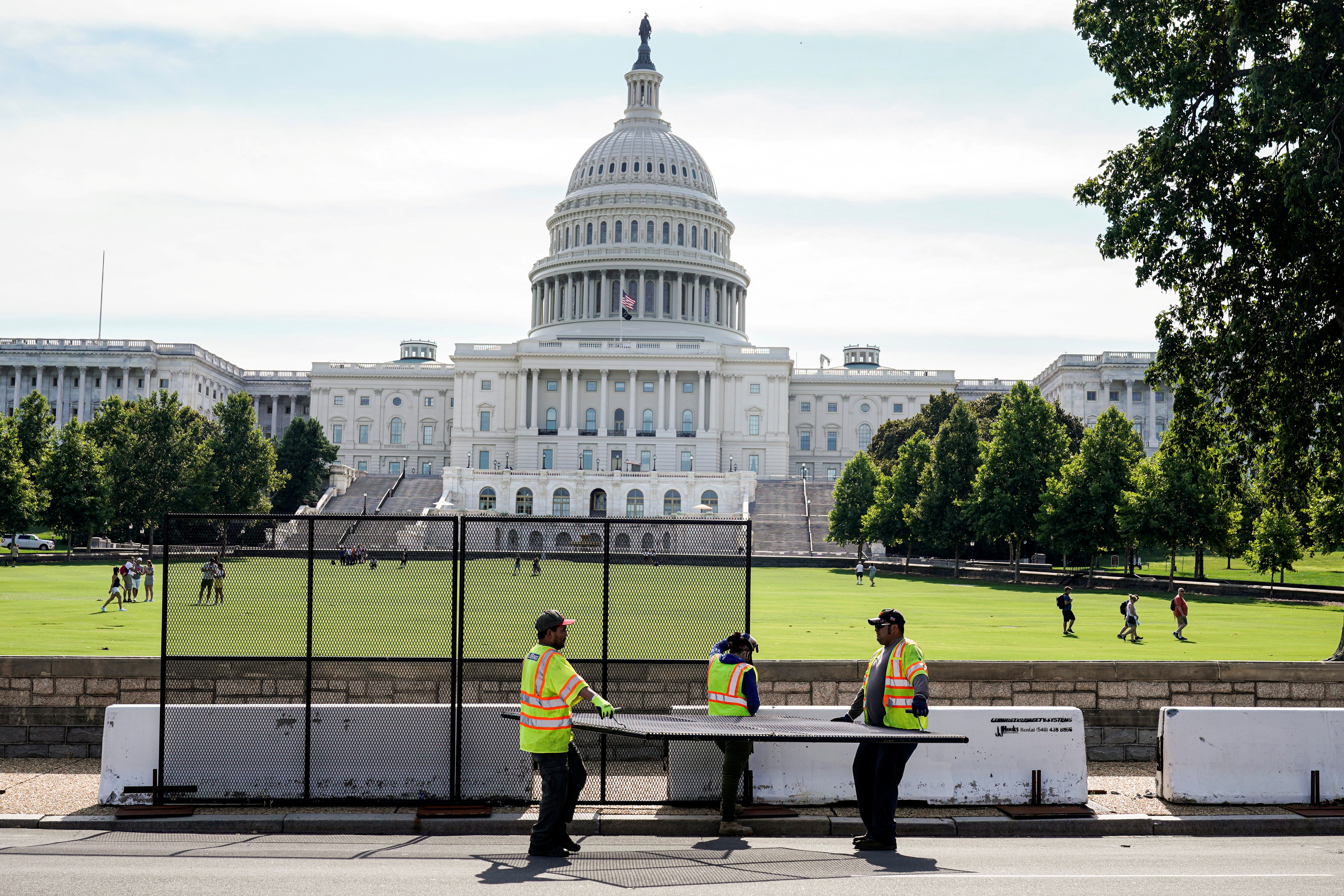 Fencing is being removed from the US Capitol in Washington