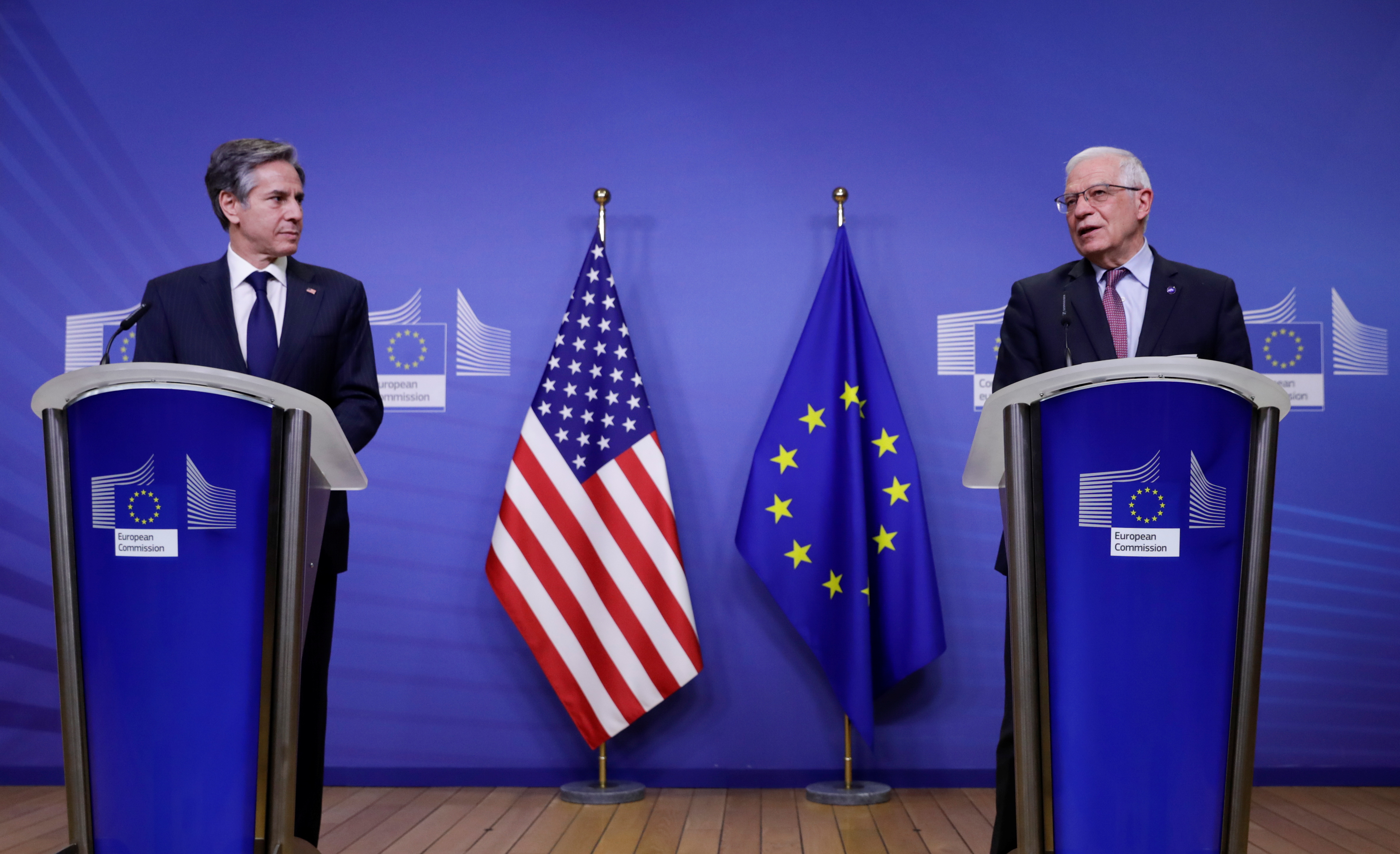 U.S. Secretary of State Blinken meets EU foreign policy chief Borrell in Brussels