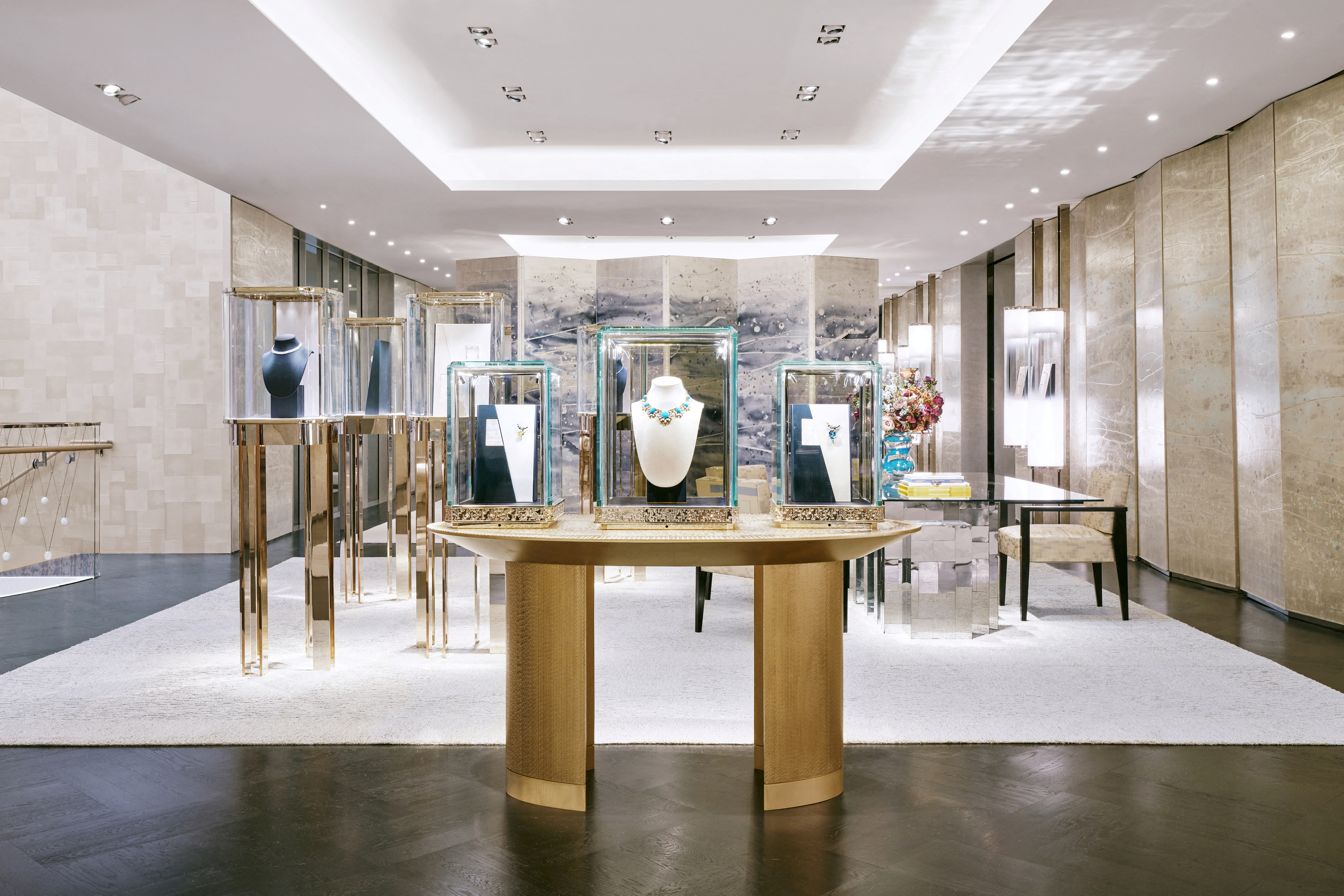 Handout photo of the interior of the new Tiffany store in New York