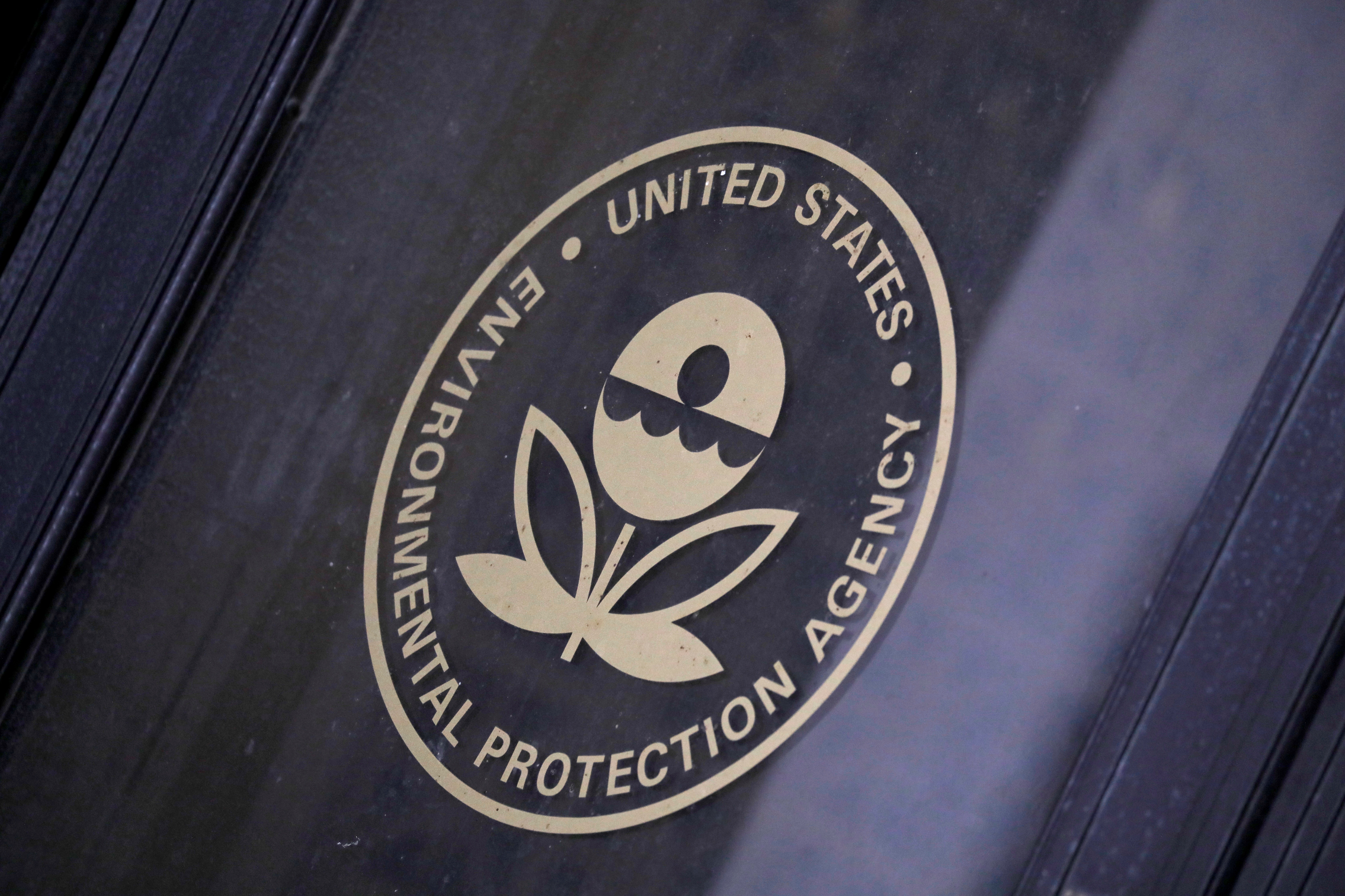 Signage is seen at the headquarters of the United States Environmental Protection Agency (EPA) in Washington, D.C., U.S., May 10, 2021. REUTERS/Andrew Kelly