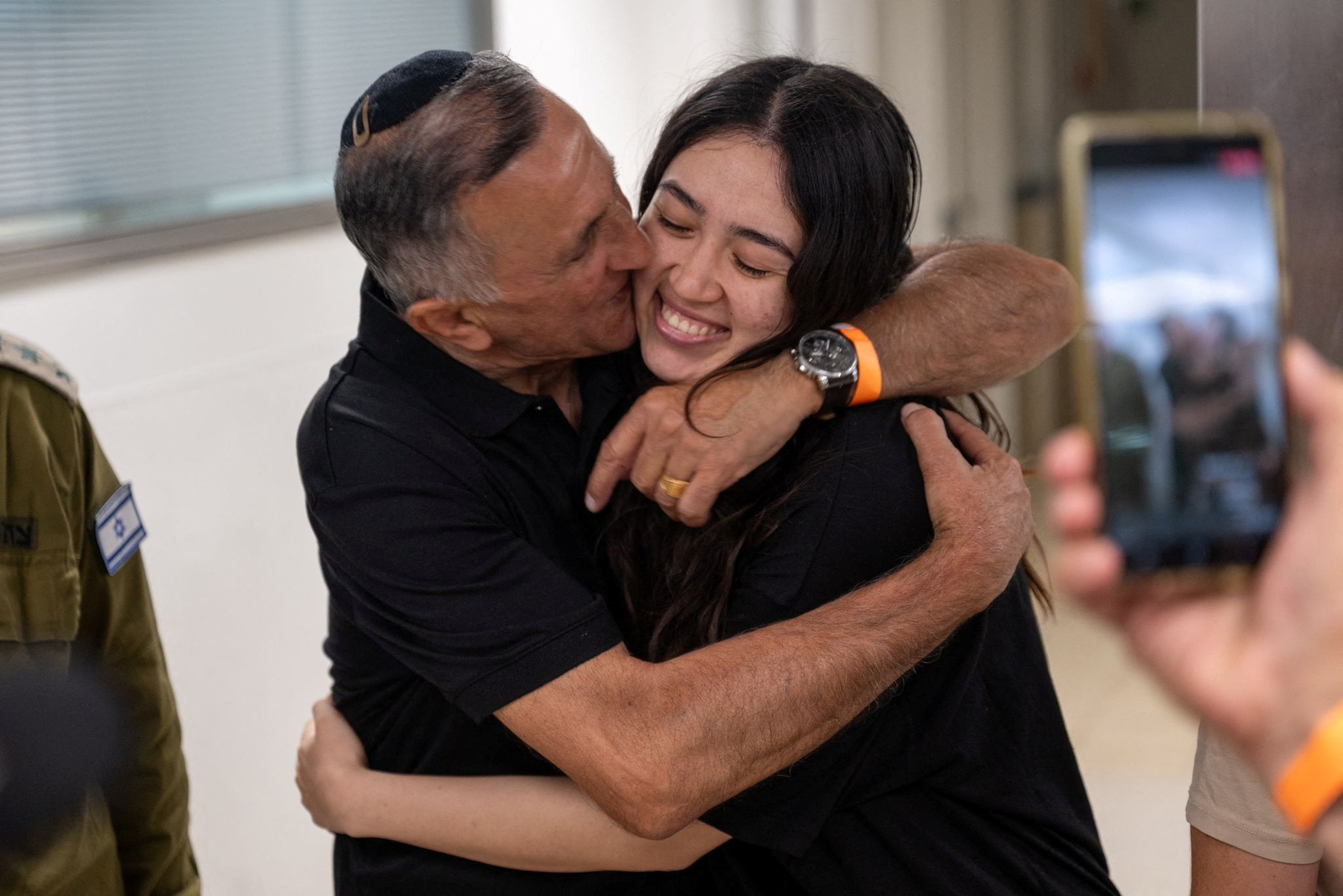 Former hostages rescued from the Gaza Strip on June 8 reunite with loved ones in Israel