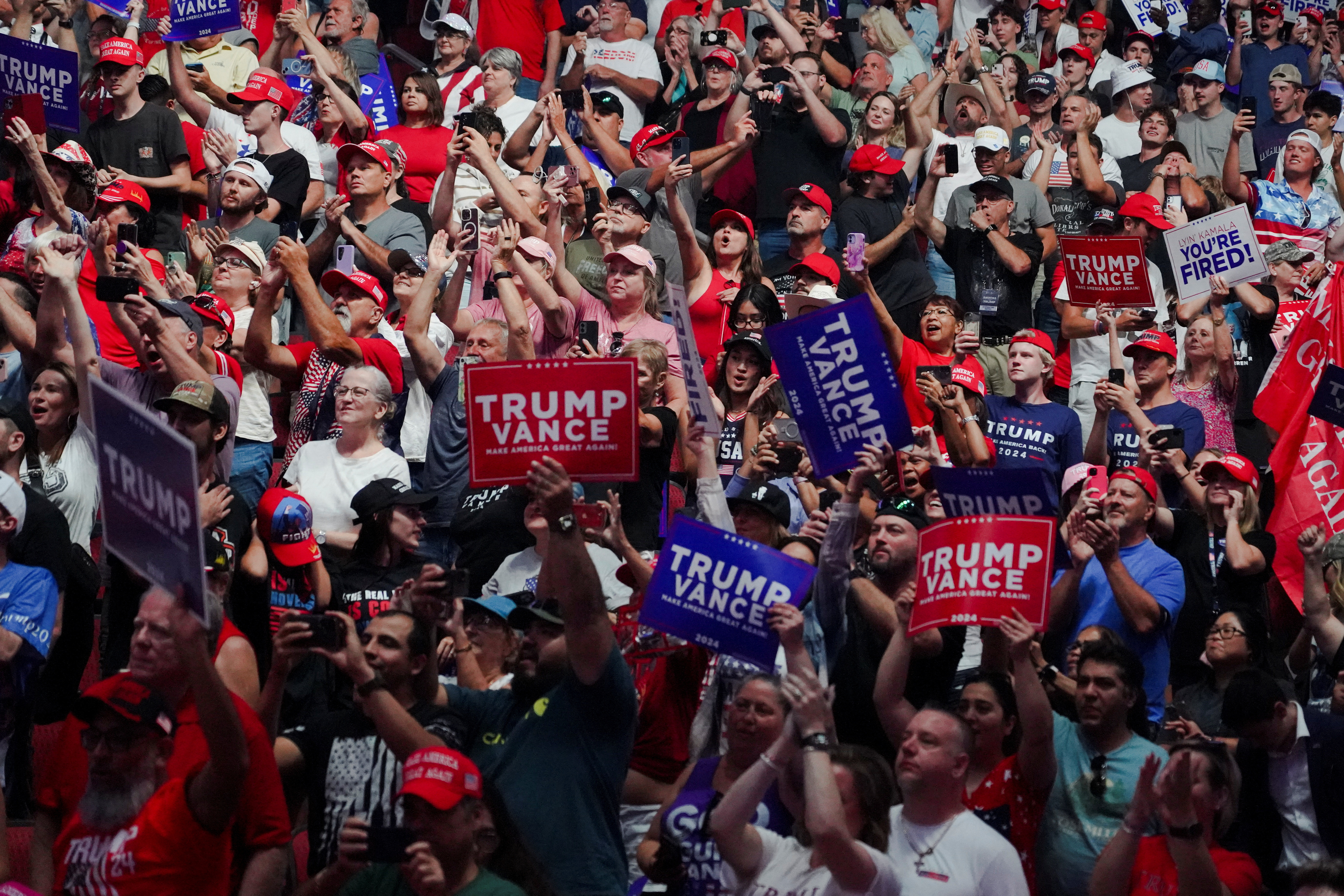 Republican presidential nominee and former U.S. President Trump holds rally in Glendale, Arizona