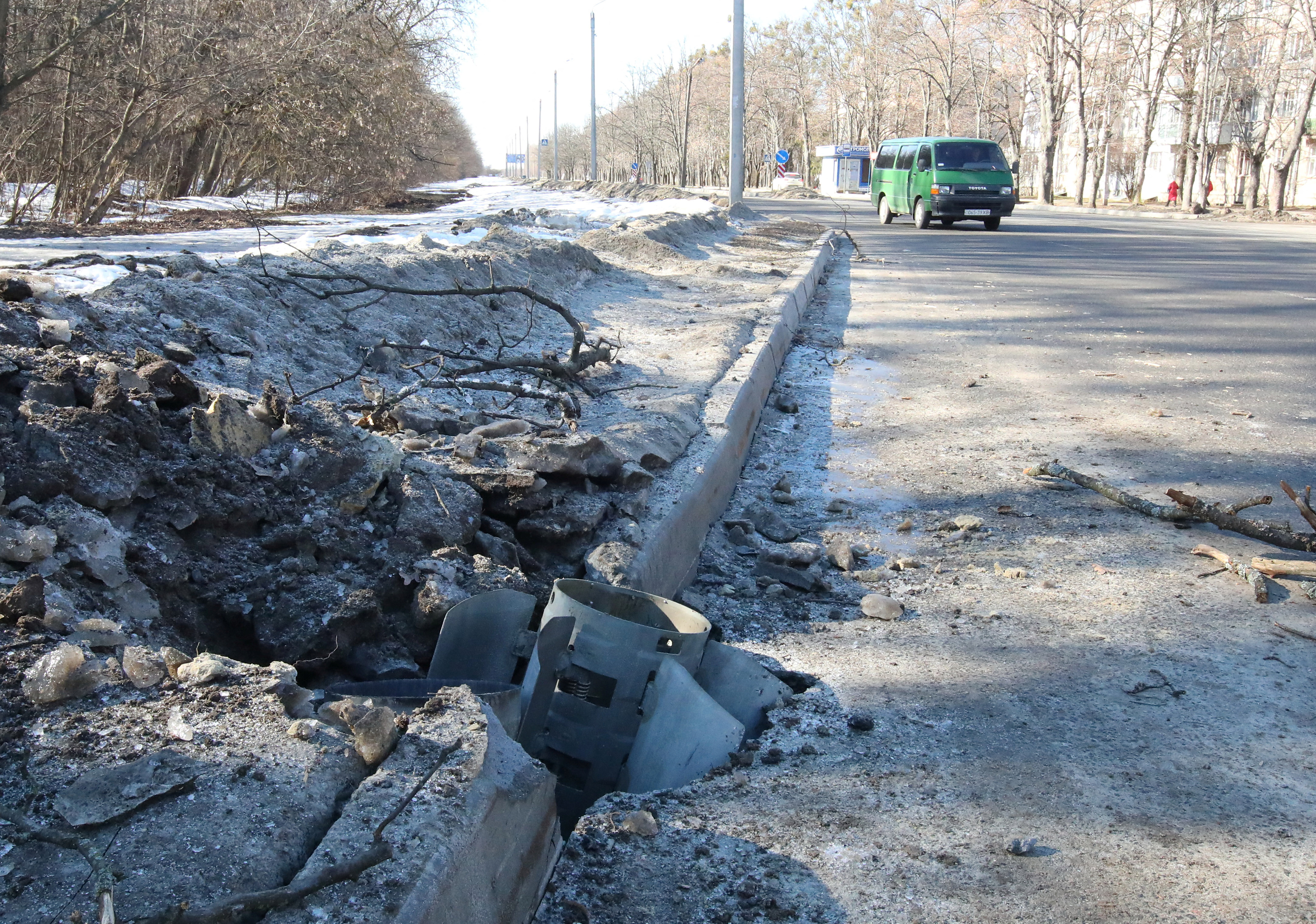 Aftermath of shelling in Kharkiv
