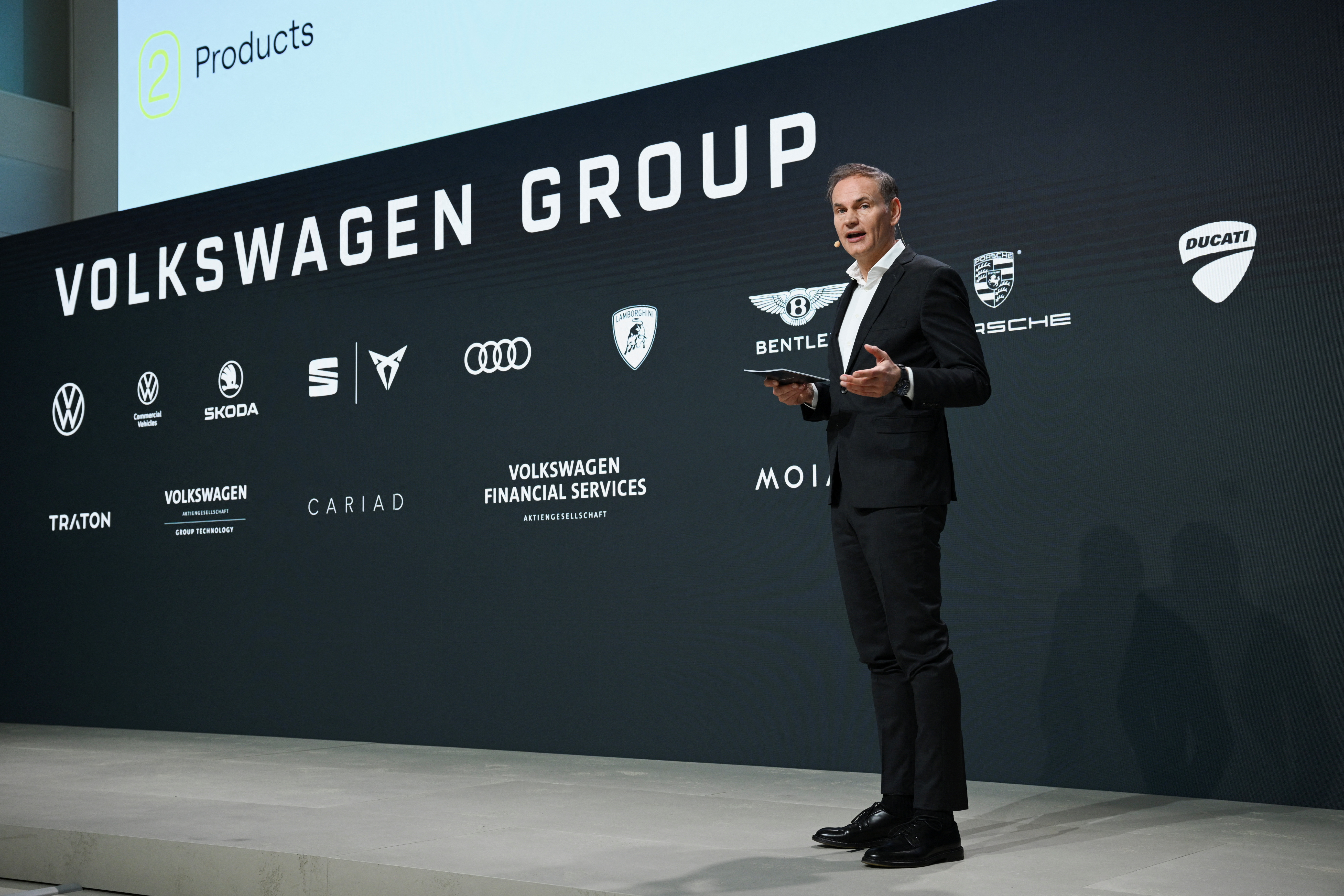 Annual news conference of the Volkswagen Group at DRIVE.Volkswagen Group Forum, in Berlin
