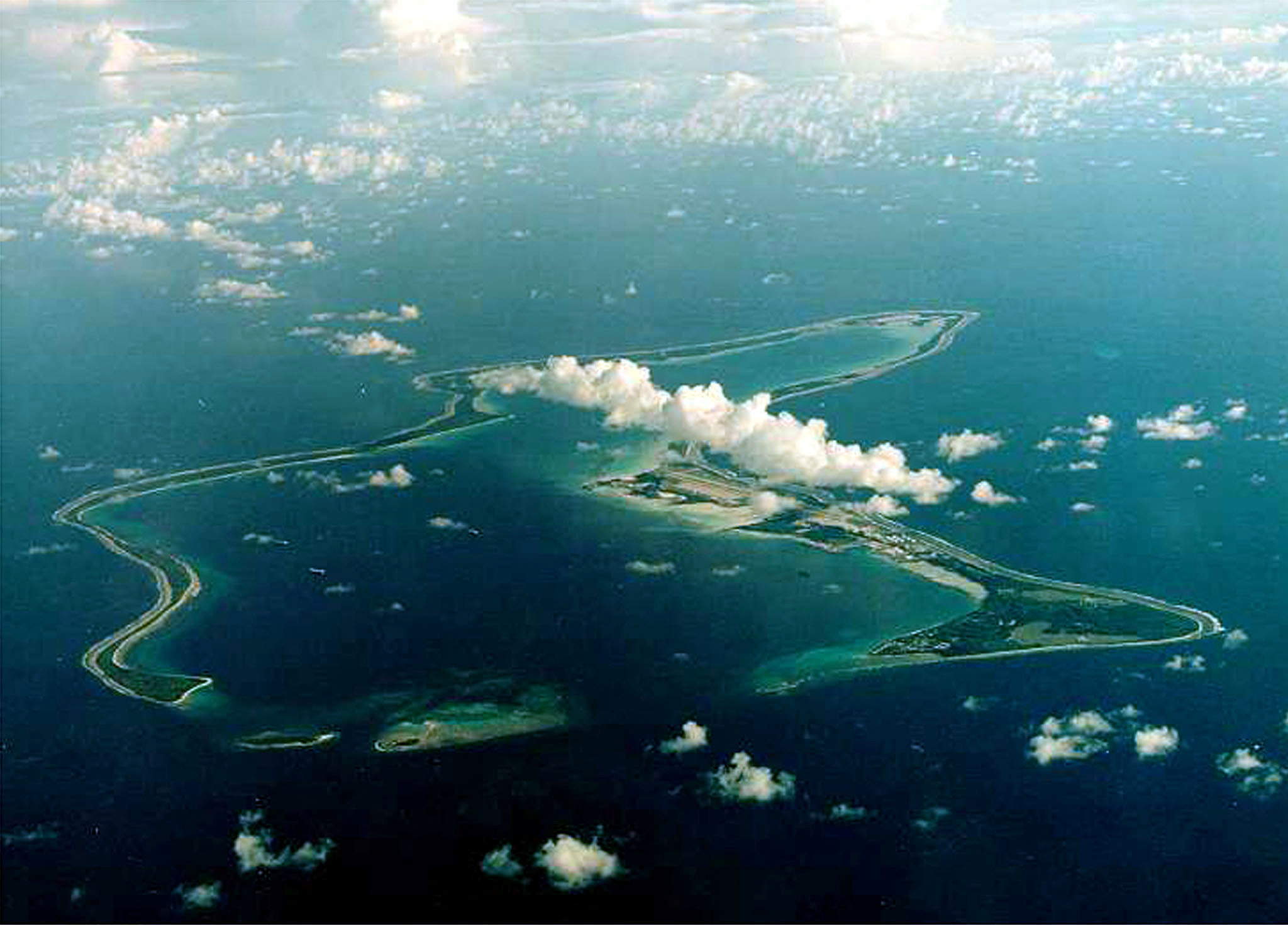 An undated file photo shows Diego Garcia, the largest island in the Chagos archipelago and site of a major United States military base