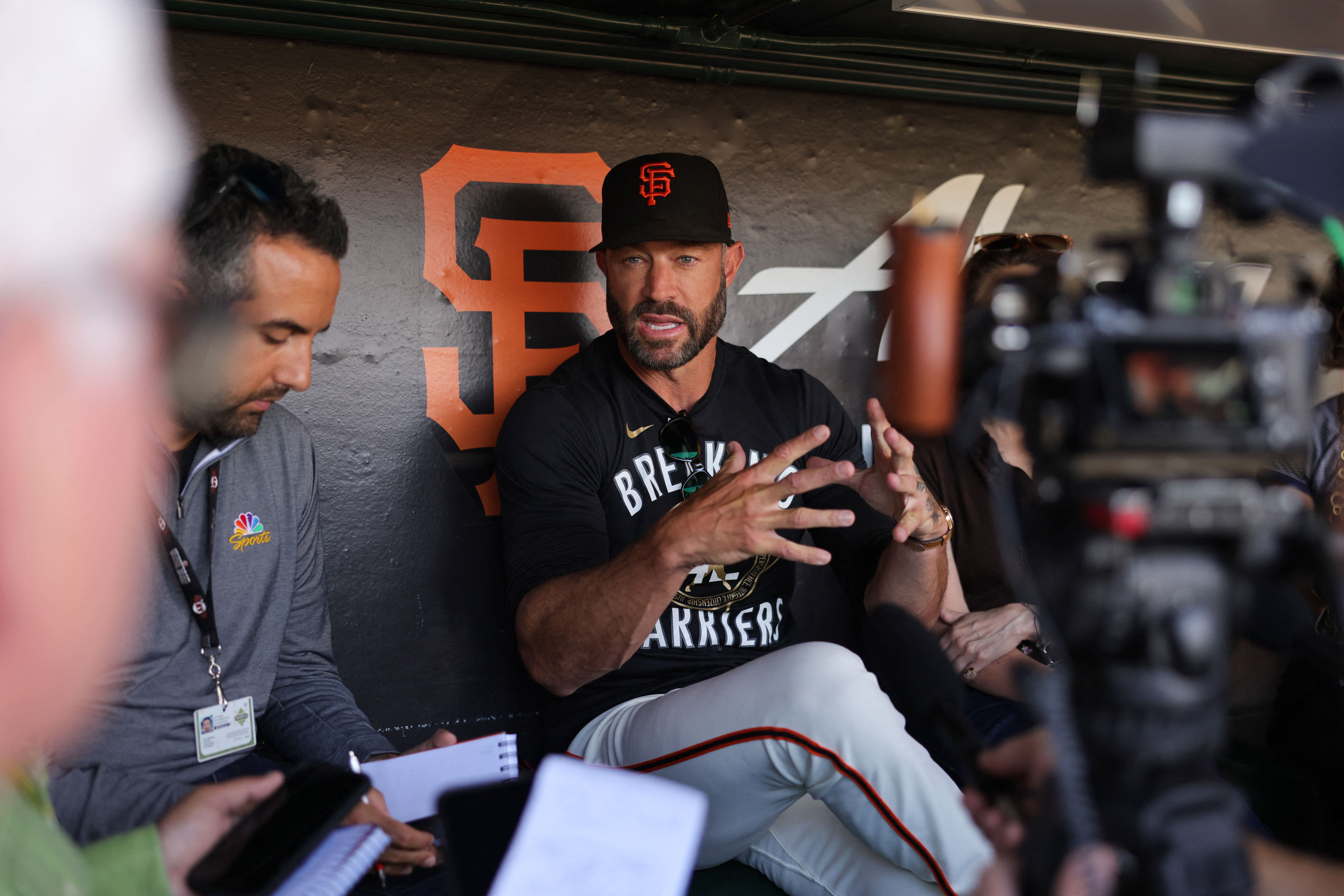 Yermin Mercedes (6) slides in for a double in the second inning as the San  Francisco Giants played the Arizona Diamondbacks at Oracle Park in San  Francisco on Tuesday, July 12, 2022. (